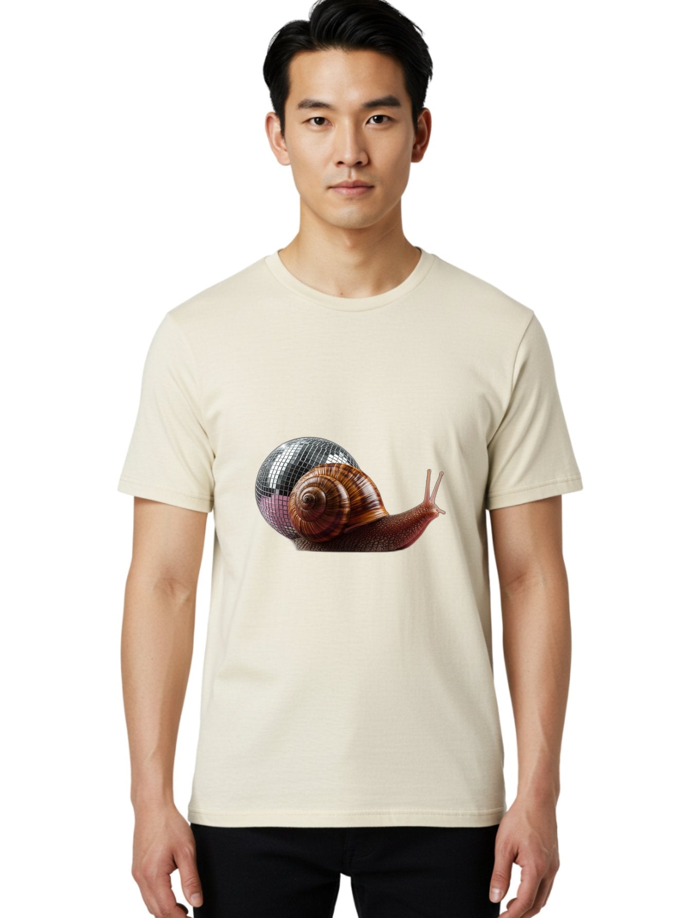 Disco-Snail-7 Men'S Graphic Tee, 100% Cotton, Comfortable Casual Summer Wear, Machine Washable, Vintage Camera, Old Camera, Antique Camera, Black Camera, Classic Photography, Photography Equipment, Nostalgic Device, Film Camera, Camera Art Bam292 20