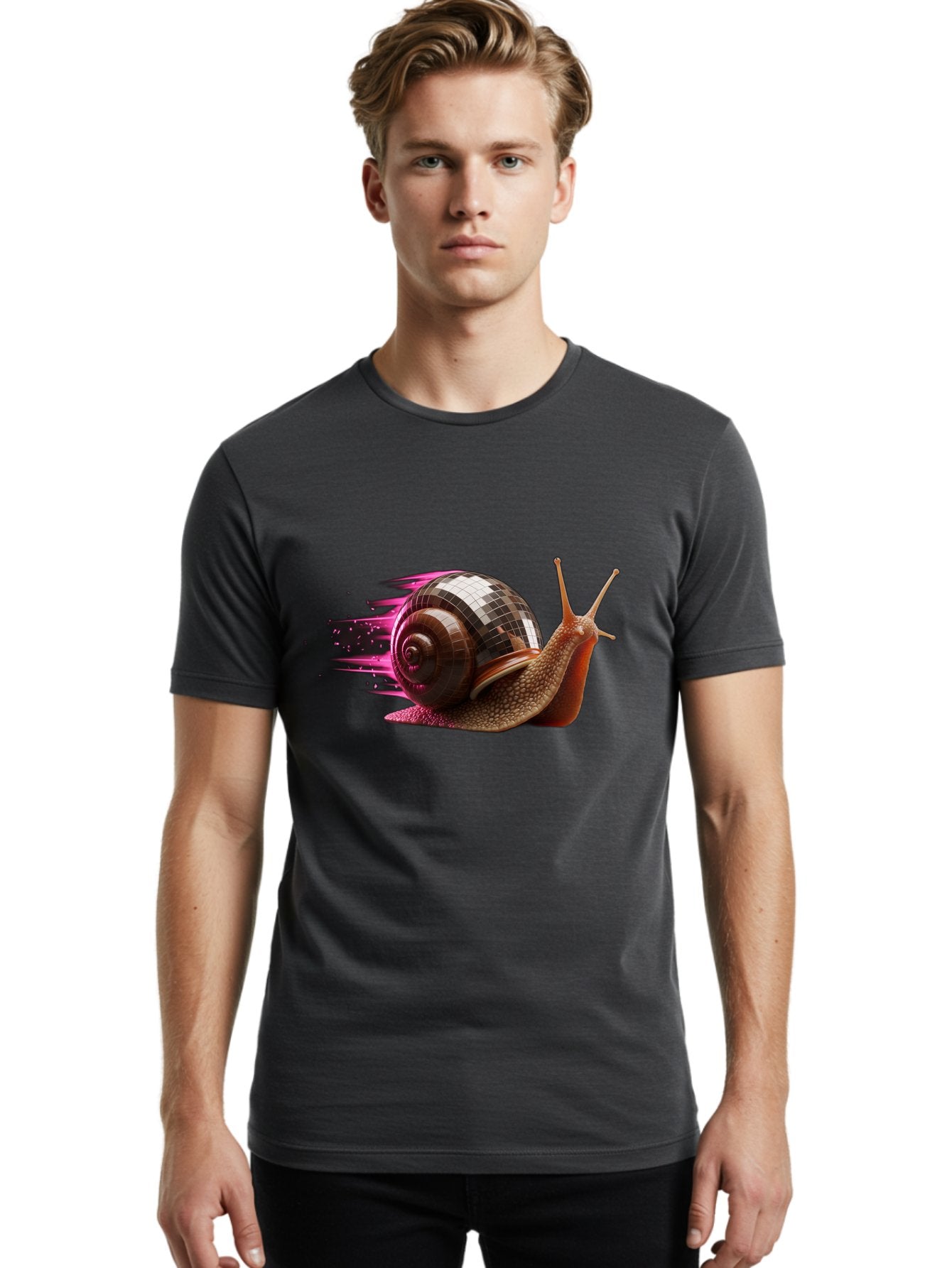 Disco-Snail-8 Men'S Graphic Tee, 100% Cotton, Comfortable Casual Summer Wear, Machine Washable, Vintage Camera, Old Camera, Antique Camera, Black Camera, Classic Photography, Photography Equipment, Nostalgic Device, Film Camera, Camera Art Bam293 18
