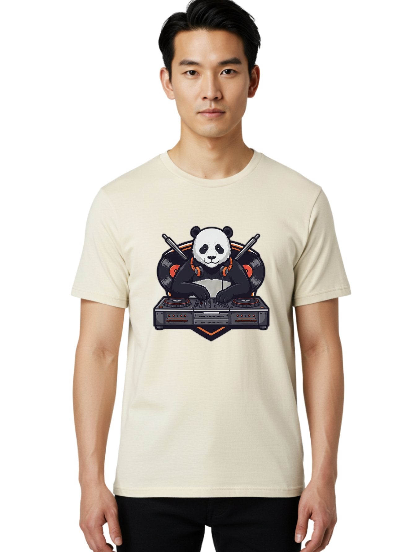 Dj-Panda-2 Men'S Graphic Tee, 100% Cotton, Comfortable Casual Summer Wear, Machine Washable, Vintage Camera, Old Camera, Antique Camera, Black Camera, Classic Photography, Photography Equipment, Nostalgic Device, Film Camera, Camera Art Bam304 17