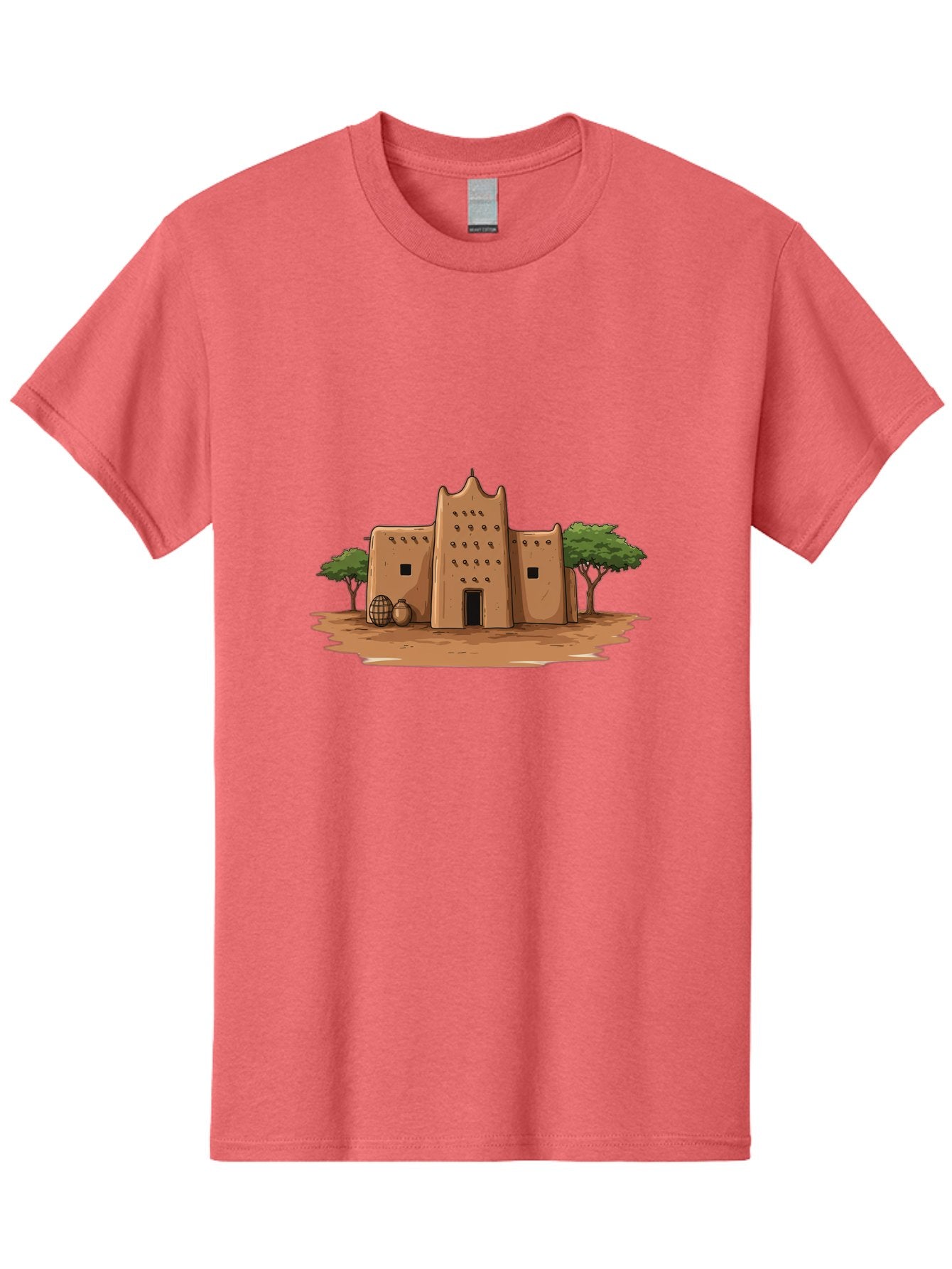 Djenne-Mosque-1 Men'S Graphic Tee, 100% Cotton, Comfortable Casual Summer Wear, Machine Washable, Vintage Camera, Old Camera, Antique Camera, Black Camera, Classic Photography, Photography Equipment, Nostalgic Device, Film Camera, Camera Art Bam307