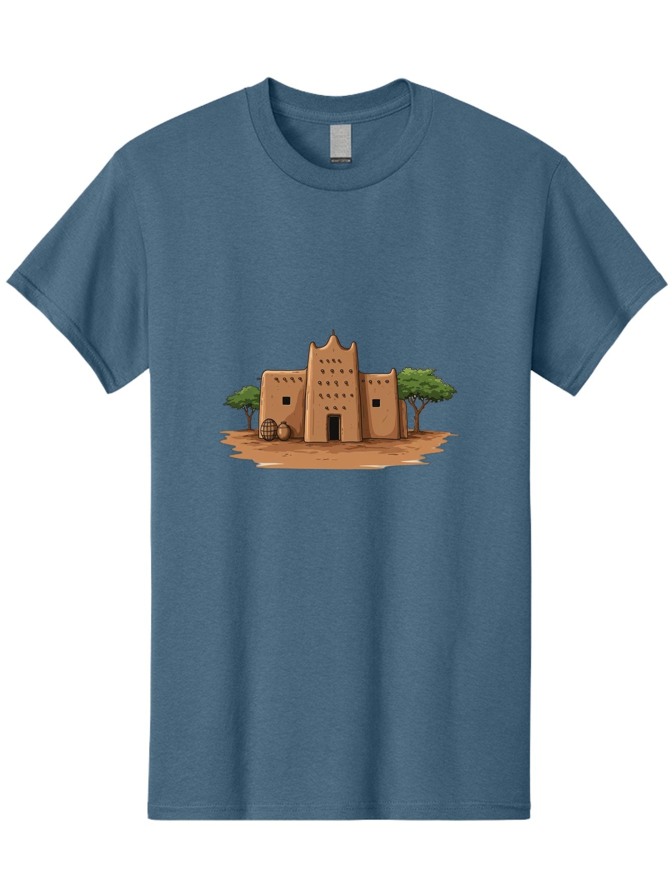 Djenne-Mosque-1 Men'S Graphic Tee, 100% Cotton, Comfortable Casual Summer Wear, Machine Washable, Vintage Camera, Old Camera, Antique Camera, Black Camera, Classic Photography, Photography Equipment, Nostalgic Device, Film Camera, Camera Art Bam307 15