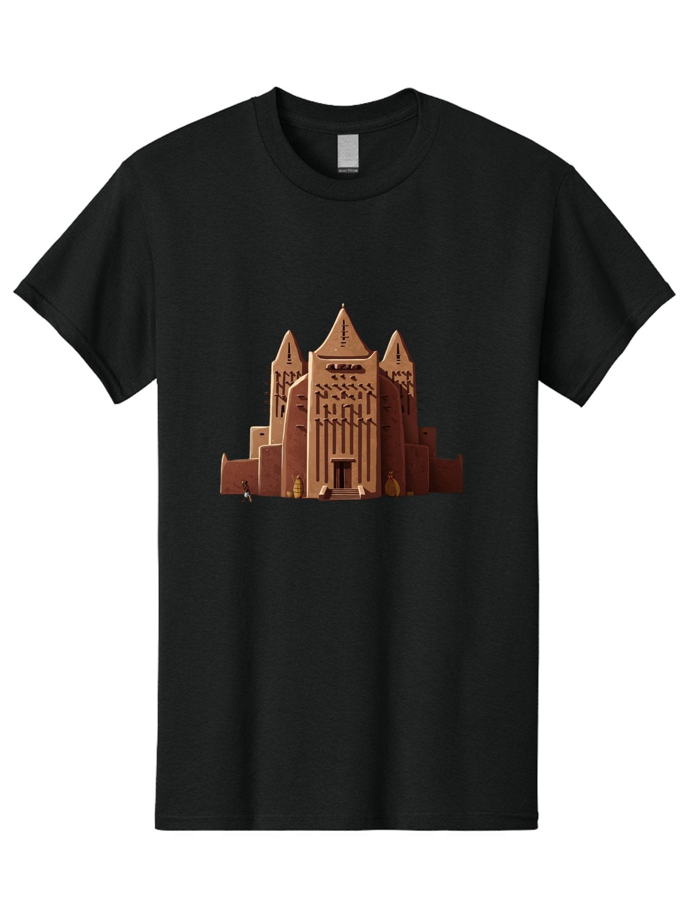 Djenne-Mosque Men'S Graphic Tee, 100% Cotton, Comfortable Casual Summer Wear, Machine Washable, Vintage Camera, Old Camera, Antique Camera, Black Camera, Classic Photography, Photography Equipment, Nostalgic Device, Film Camera, Camera Art Bam308 3