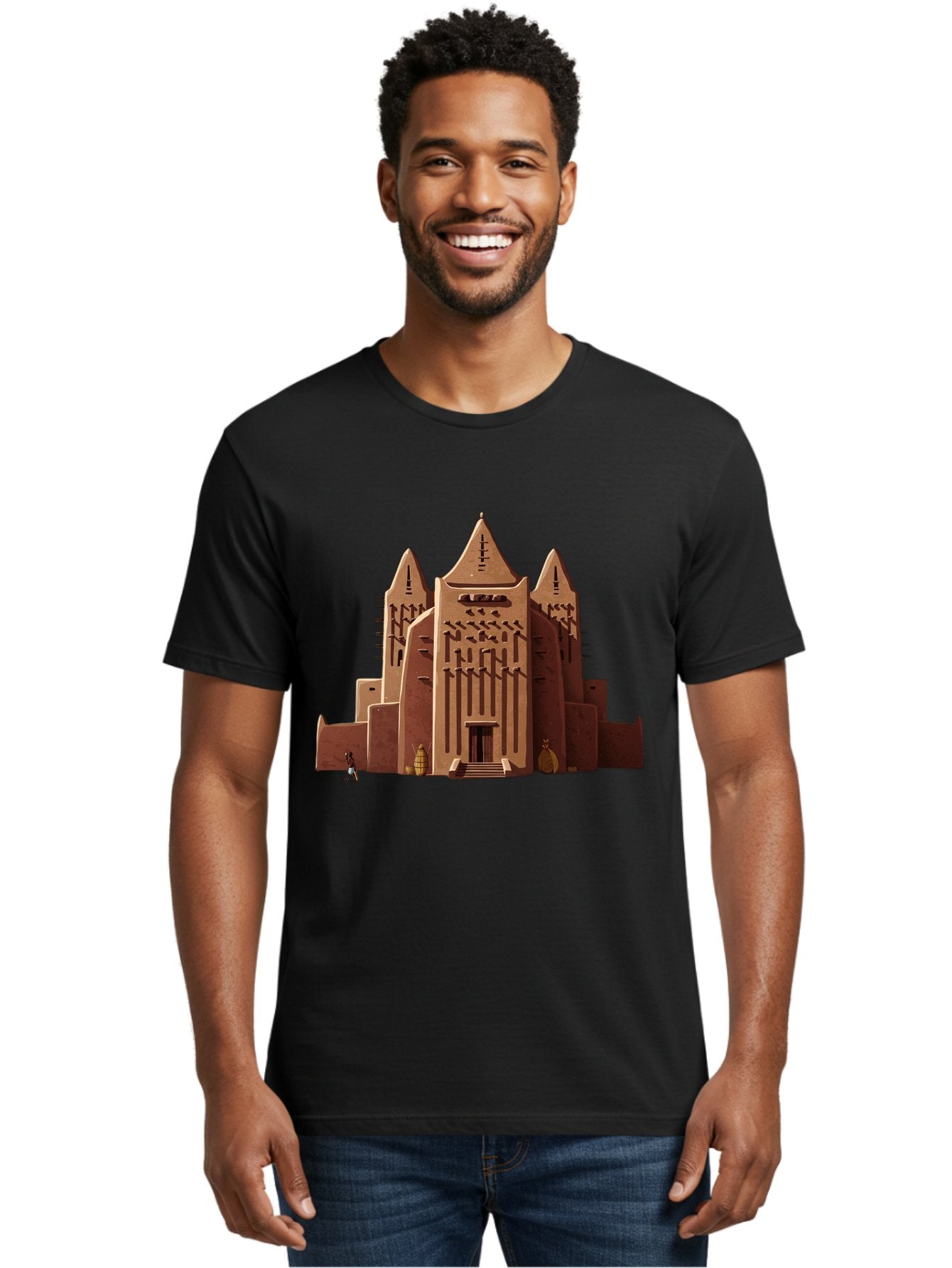 Djenne-Mosque Men'S Graphic Tee, 100% Cotton, Comfortable Casual Summer Wear, Machine Washable, Vintage Camera, Old Camera, Antique Camera, Black Camera, Classic Photography, Photography Equipment, Nostalgic Device, Film Camera, Camera Art Bam308 22