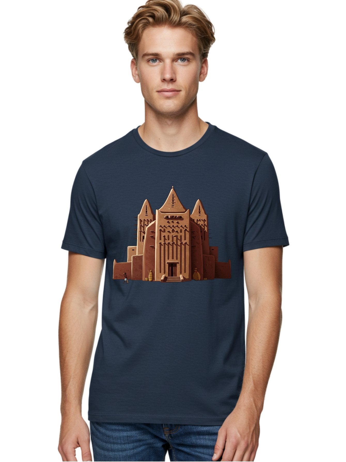 Djenne-Mosque Men'S Graphic Tee, 100% Cotton, Comfortable Casual Summer Wear, Machine Washable, Vintage Camera, Old Camera, Antique Camera, Black Camera, Classic Photography, Photography Equipment, Nostalgic Device, Film Camera, Camera Art Bam308 21