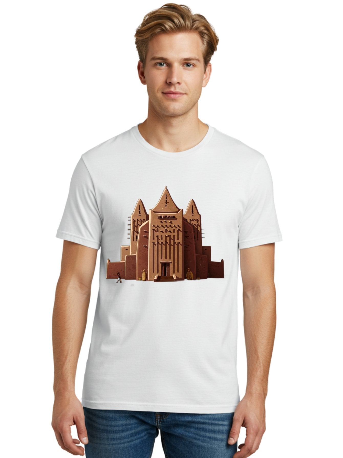 Djenne-Mosque Men'S Graphic Tee, 100% Cotton, Comfortable Casual Summer Wear, Machine Washable, Vintage Camera, Old Camera, Antique Camera, Black Camera, Classic Photography, Photography Equipment, Nostalgic Device, Film Camera, Camera Art Bam308 23