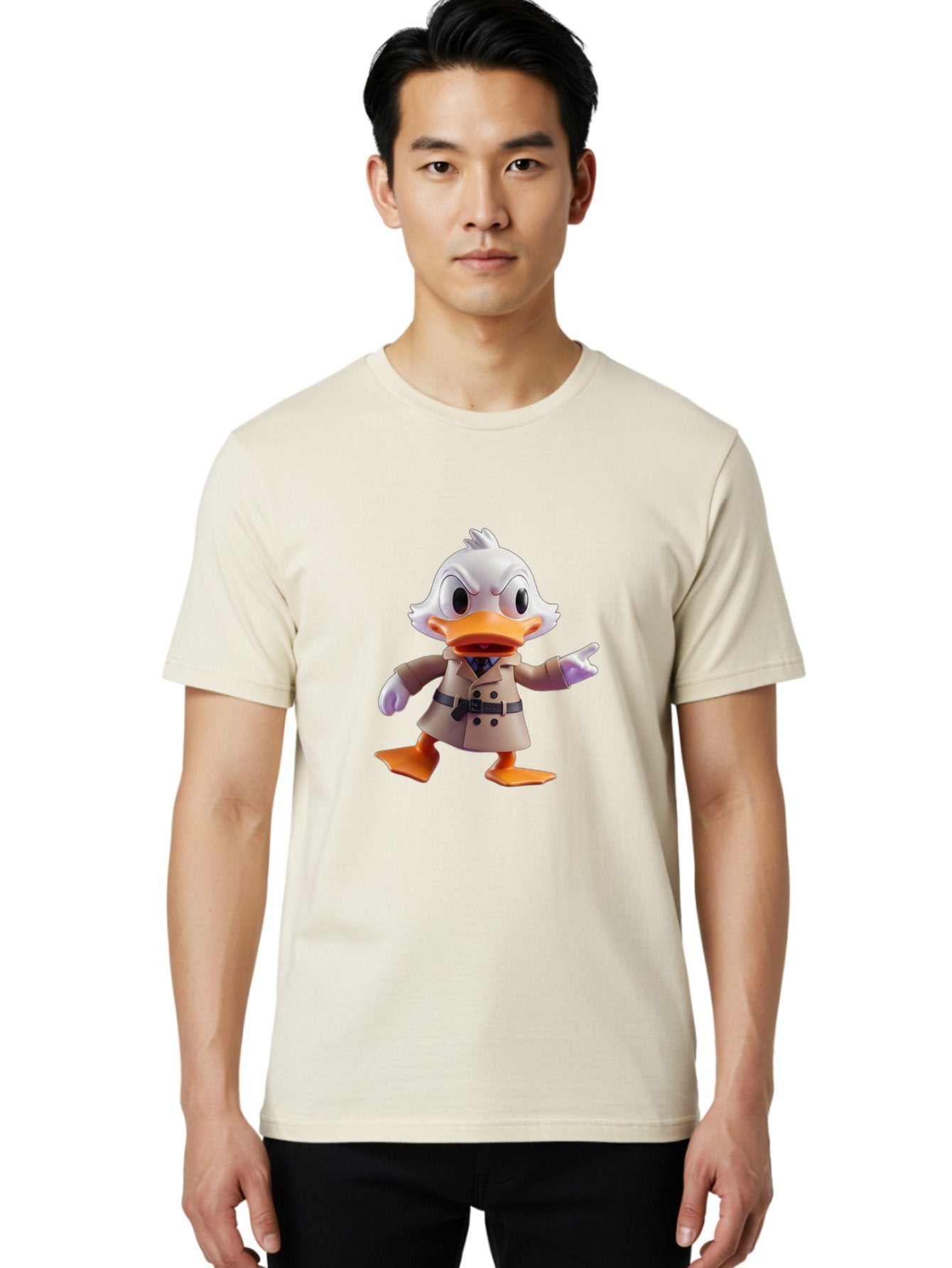 Donald-Duck-Detective Men'S Graphic Tee, 100% Cotton, Comfortable Casual Summer Wear, Machine Washable, Vintage Camera, Old Camera, Antique Camera, Black Camera, Classic Photography, Photography Equipment, Nostalgic Device, Film Camera, Bam323 21