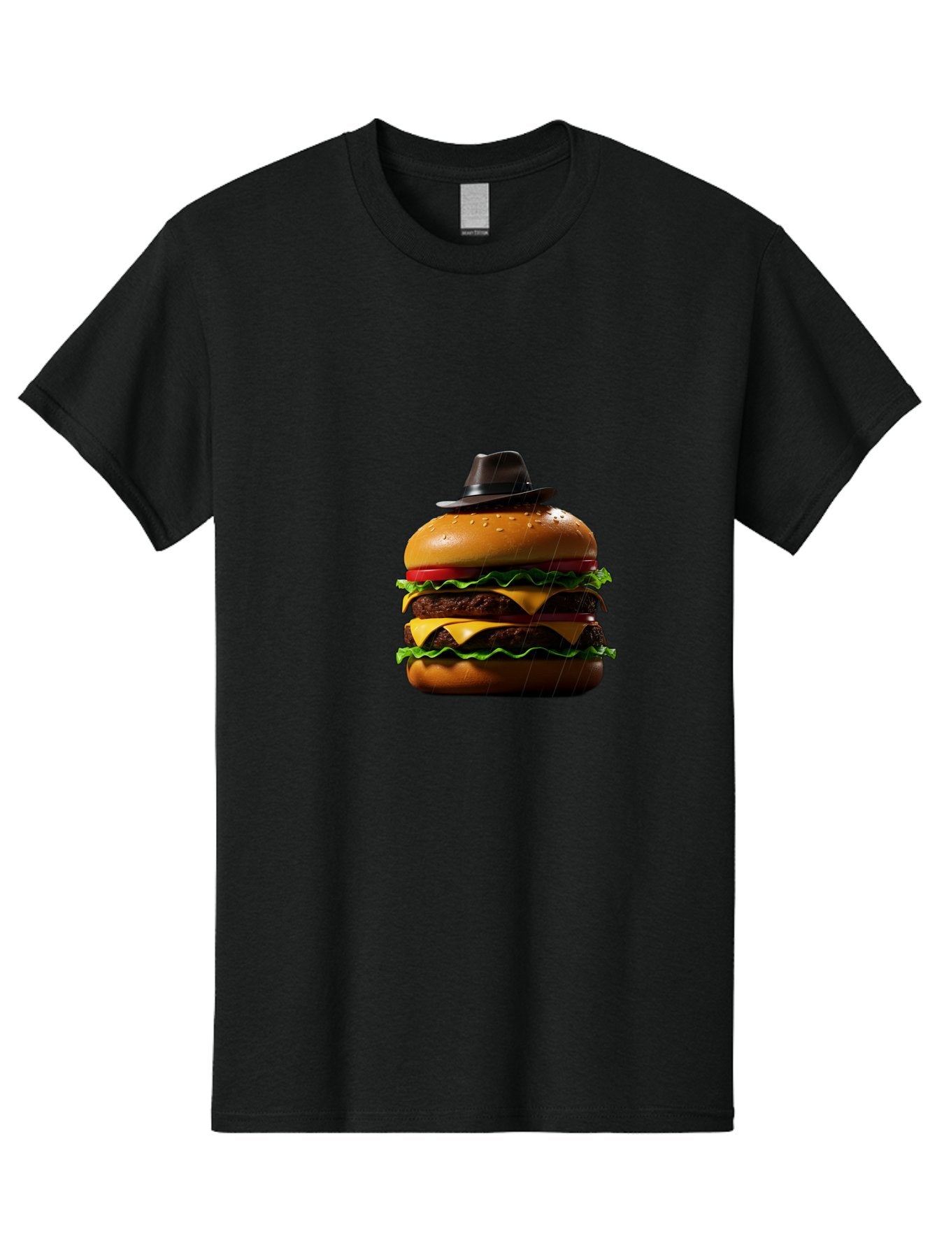 Double-Cheeseburger-With-Hat Men'S Graphic Tee, 100% Cotton, Comfortable Casual Summer Wear, Machine Washable, Vintage Camera, Old Camera, Antique Camera, Black Camera, Classic Photography, Photography Equipment, Nostalgic Device, Film Camera, Bam325 14