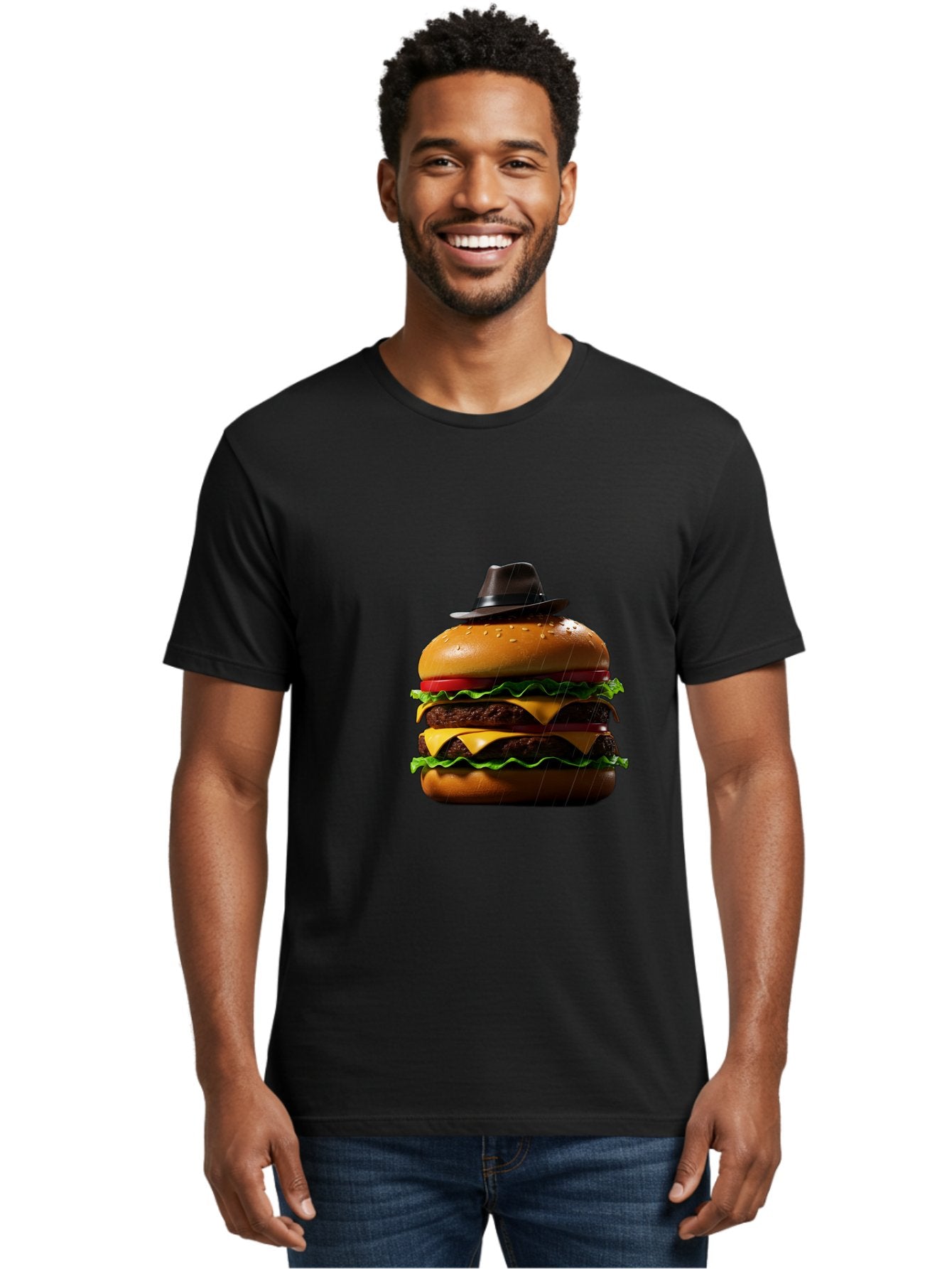 Double-Cheeseburger-With-Hat Men'S Graphic Tee, 100% Cotton, Comfortable Casual Summer Wear, Machine Washable, Vintage Camera, Old Camera, Antique Camera, Black Camera, Classic Photography, Photography Equipment, Nostalgic Device, Film Camera, Bam325 29