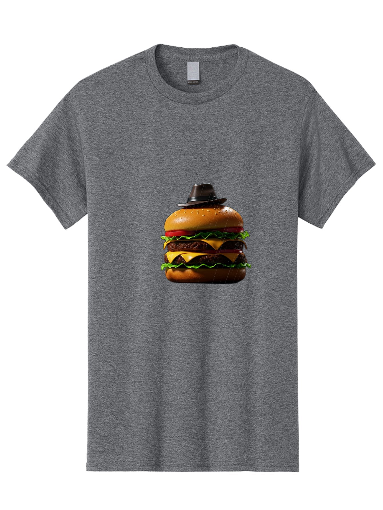 Double-Cheeseburger-With-Hat Men'S Graphic Tee, 100% Cotton, Comfortable Casual Summer Wear, Machine Washable, Vintage Camera, Old Camera, Antique Camera, Black Camera, Classic Photography, Photography Equipment, Nostalgic Device, Film Camera, Bam325