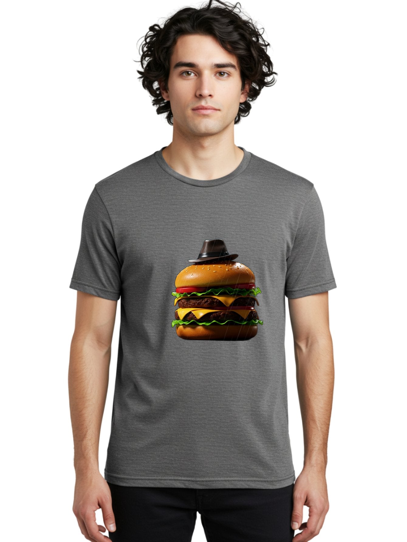 Double-Cheeseburger-With-Hat Men'S Graphic Tee, 100% Cotton, Comfortable Casual Summer Wear, Machine Washable, Vintage Camera, Old Camera, Antique Camera, Black Camera, Classic Photography, Photography Equipment, Nostalgic Device, Film Camera, Bam325 19