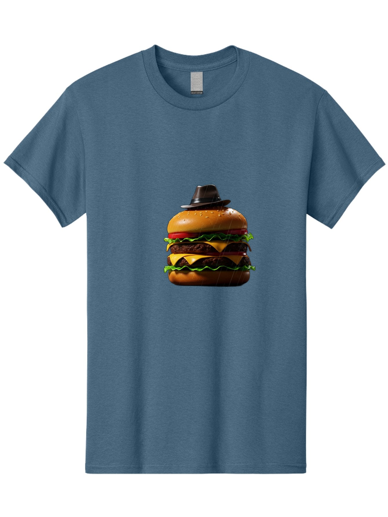Double-Cheeseburger-With-Hat Men'S Graphic Tee, 100% Cotton, Comfortable Casual Summer Wear, Machine Washable, Vintage Camera, Old Camera, Antique Camera, Black Camera, Classic Photography, Photography Equipment, Nostalgic Device, Film Camera, Bam325