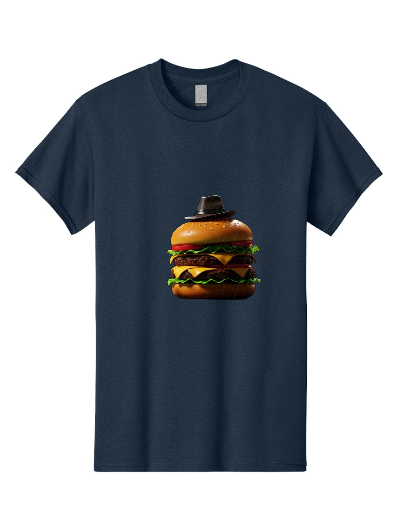 Double-Cheeseburger-With-Hat Men'S Graphic Tee, 100% Cotton, Comfortable Casual Summer Wear, Machine Washable, Vintage Camera, Old Camera, Antique Camera, Black Camera, Classic Photography, Photography Equipment, Nostalgic Device, Film Camera, Bam325 8