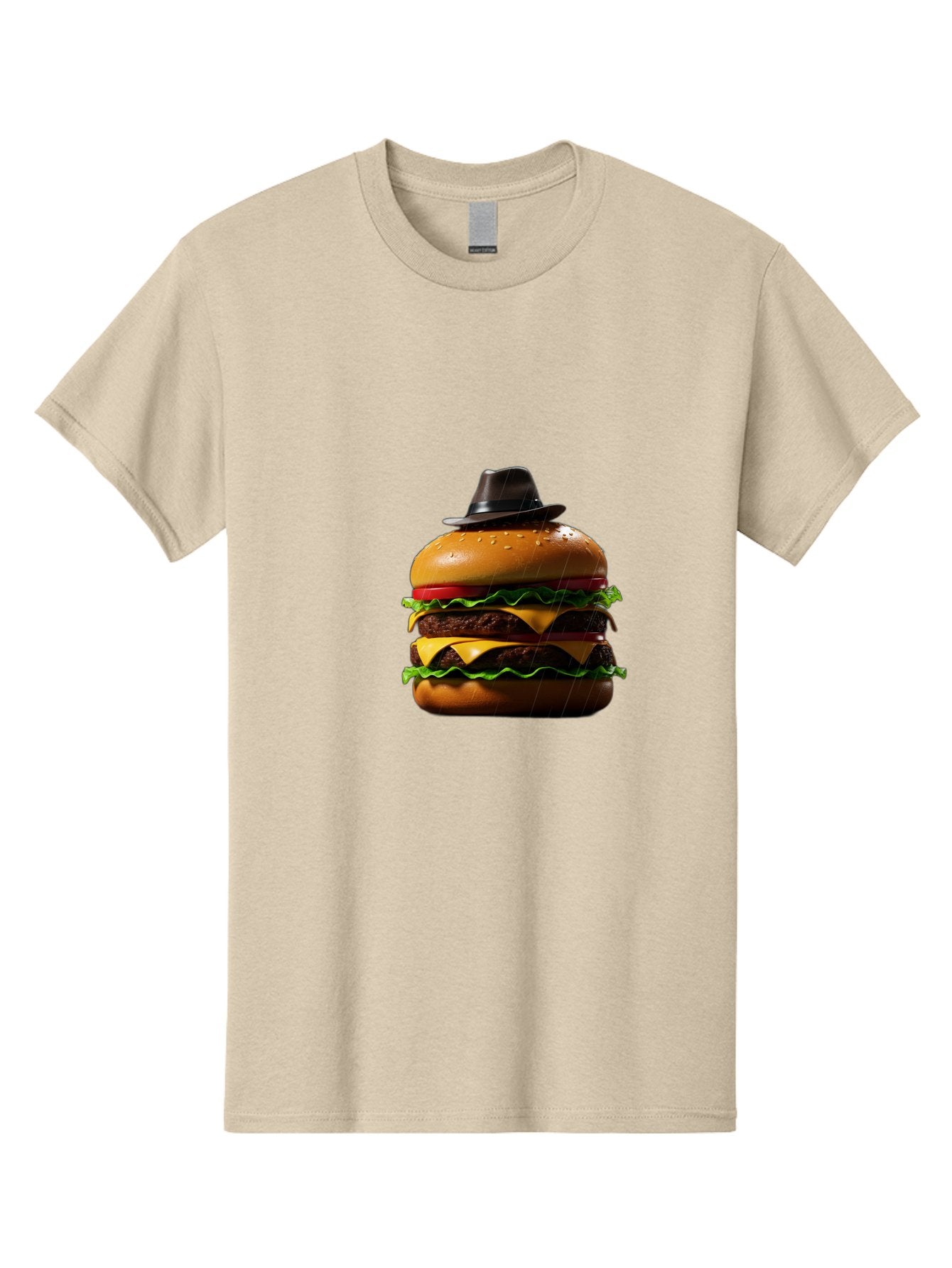 Double-Cheeseburger-With-Hat Men'S Graphic Tee, 100% Cotton, Comfortable Casual Summer Wear, Machine Washable, Vintage Camera, Old Camera, Antique Camera, Black Camera, Classic Photography, Photography Equipment, Nostalgic Device, Film Camera, Bam325 3
