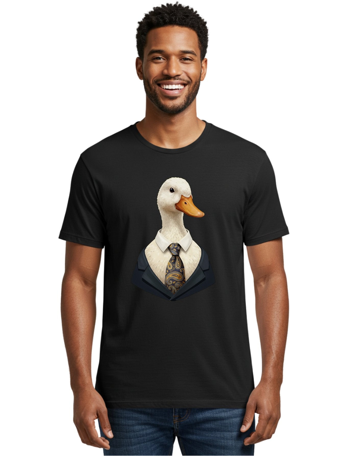 Duck-In-Suit-4 Men'S Graphic Tee, 100% Cotton, Comfortable Casual Summer Wear, Machine Washable, Vintage Camera, Old Camera, Antique Camera, Black Camera, Classic Photography, Photography Equipment, Nostalgic Device, Film Camera, Camera Art Bam342 18