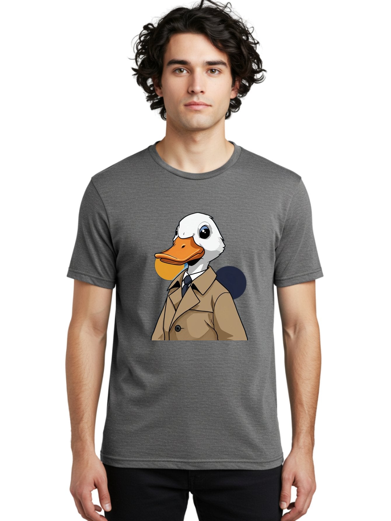 Duck-In-Suit-5 Men'S Graphic Tee, 100% Cotton, Comfortable Casual Summer Wear, Machine Washable, Vintage Camera, Old Camera, Antique Camera, Black Camera, Classic Photography, Photography Equipment, Nostalgic Device, Film Camera, Camera Art Bam343 12