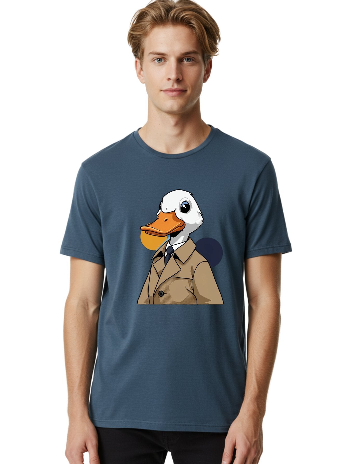 Duck-In-Suit-5 Men'S Graphic Tee, 100% Cotton, Comfortable Casual Summer Wear, Machine Washable, Vintage Camera, Old Camera, Antique Camera, Black Camera, Classic Photography, Photography Equipment, Nostalgic Device, Film Camera, Camera Art Bam343 16