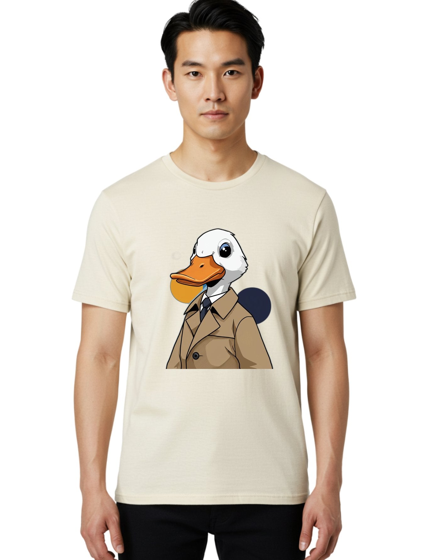Duck-In-Suit-5 Men'S Graphic Tee, 100% Cotton, Comfortable Casual Summer Wear, Machine Washable, Vintage Camera, Old Camera, Antique Camera, Black Camera, Classic Photography, Photography Equipment, Nostalgic Device, Film Camera, Camera Art Bam343 10