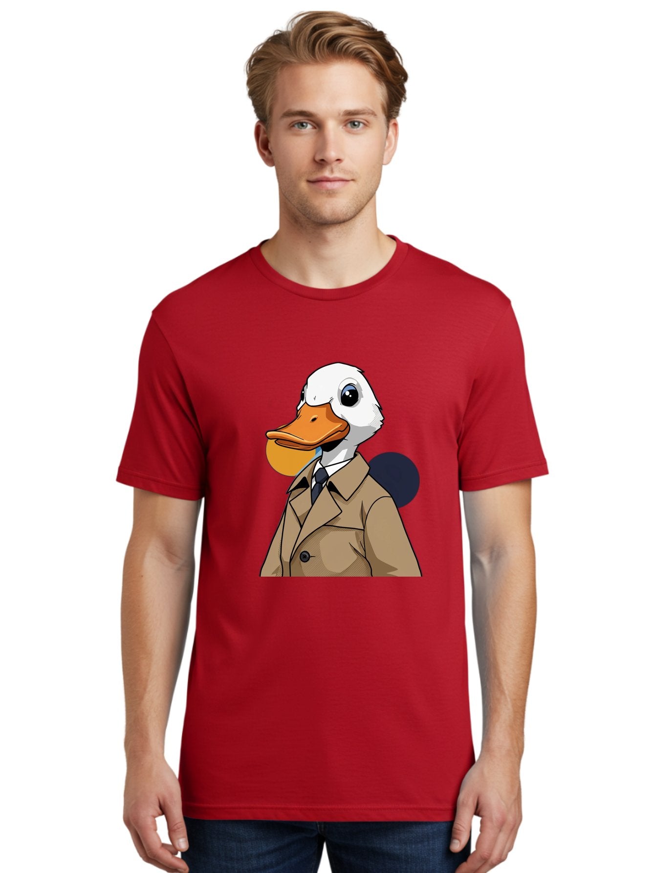 Duck-In-Suit-5 Men'S Graphic Tee, 100% Cotton, Comfortable Casual Summer Wear, Machine Washable, Vintage Camera, Old Camera, Antique Camera, Black Camera, Classic Photography, Photography Equipment, Nostalgic Device, Film Camera, Camera Art Bam343 24