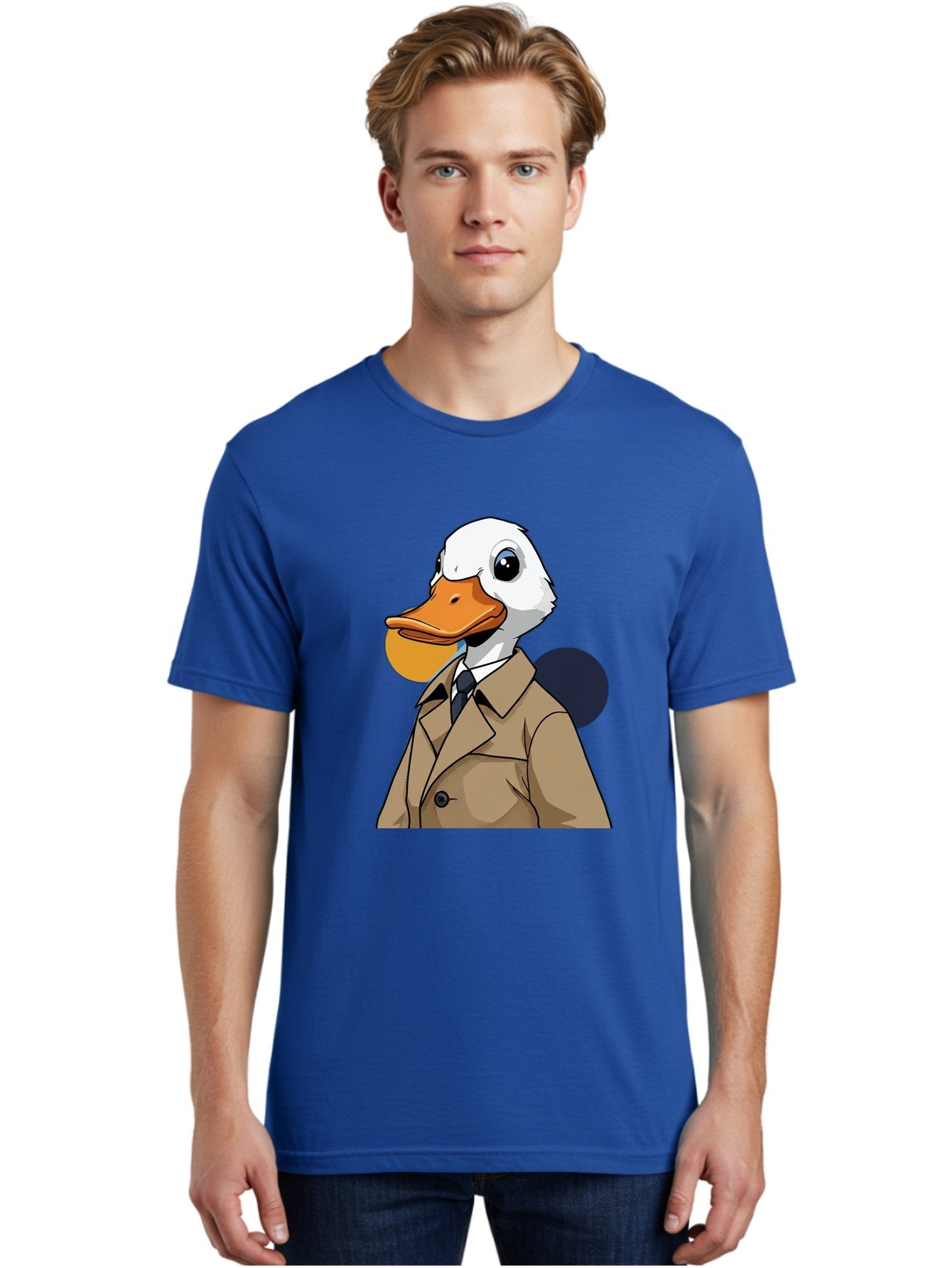 Duck-In-Suit-5 Men'S Graphic Tee, 100% Cotton, Comfortable Casual Summer Wear, Machine Washable, Vintage Camera, Old Camera, Antique Camera, Black Camera, Classic Photography, Photography Equipment, Nostalgic Device, Film Camera, Camera Art Bam343 4