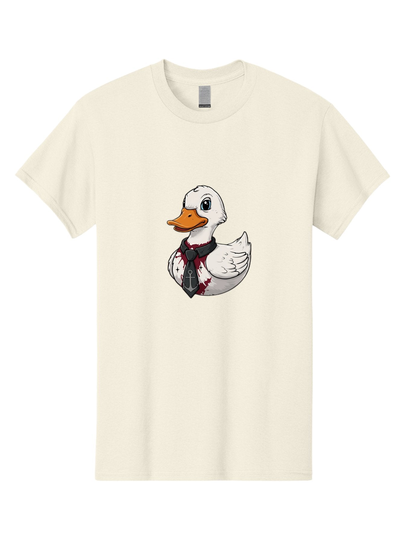 Duck-Necktie-Anchor Men'S Graphic Tee, 100% Cotton, Comfortable Casual Summer Wear, Machine Washable, Vintage Camera, Old Camera, Antique Camera, Black Camera, Classic Photography, Photography Equipment, Nostalgic Device, Film Camera, Bam348