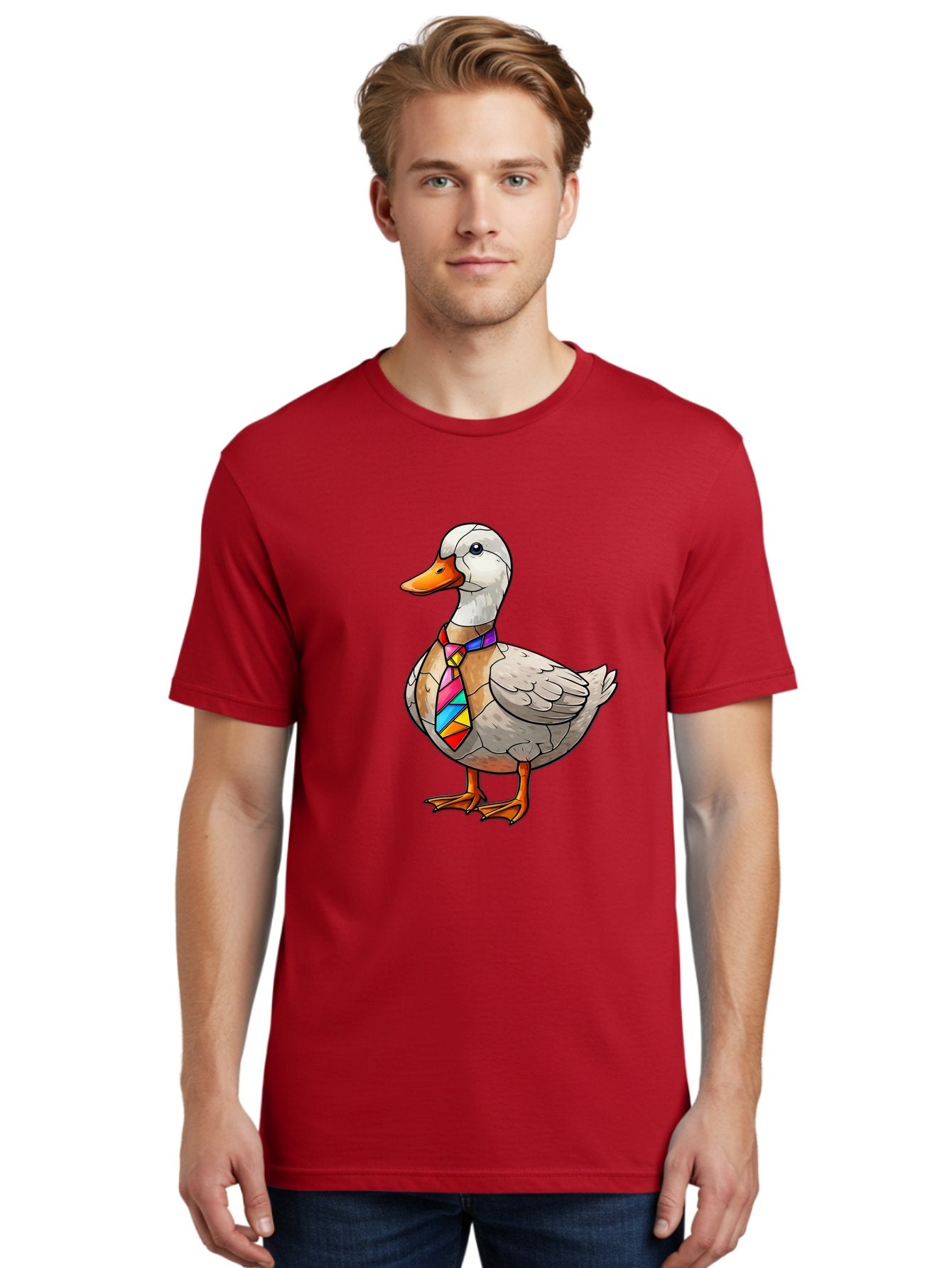 Duck-With-Tie Men'S Graphic Tee, 100% Cotton, Comfortable Casual Summer Wear, Machine Washable, Vintage Camera, Old Camera, Antique Camera, Black Camera, Classic Photography, Photography Equipment, Nostalgic Device, Film Camera, Camera Art Bam351 24
