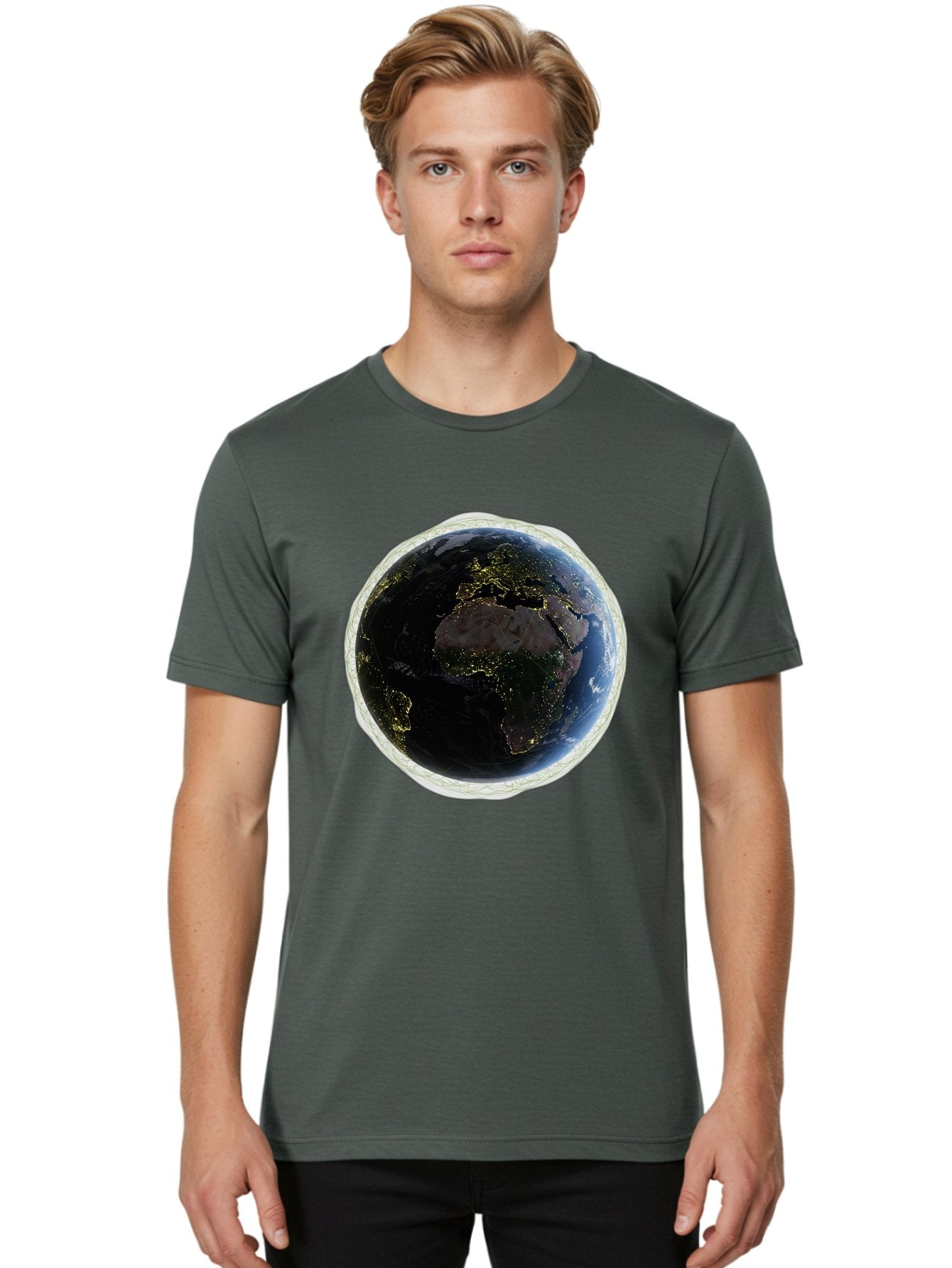 Earth-At-Night Men'S Graphic Tee, 100% Cotton, Comfortable Casual Summer Wear, Machine Washable, Vintage Camera, Old Camera, Antique Camera, Black Camera, Classic Photography, Photography Equipment, Nostalgic Device, Film Camera, Camera Art Bam355 24