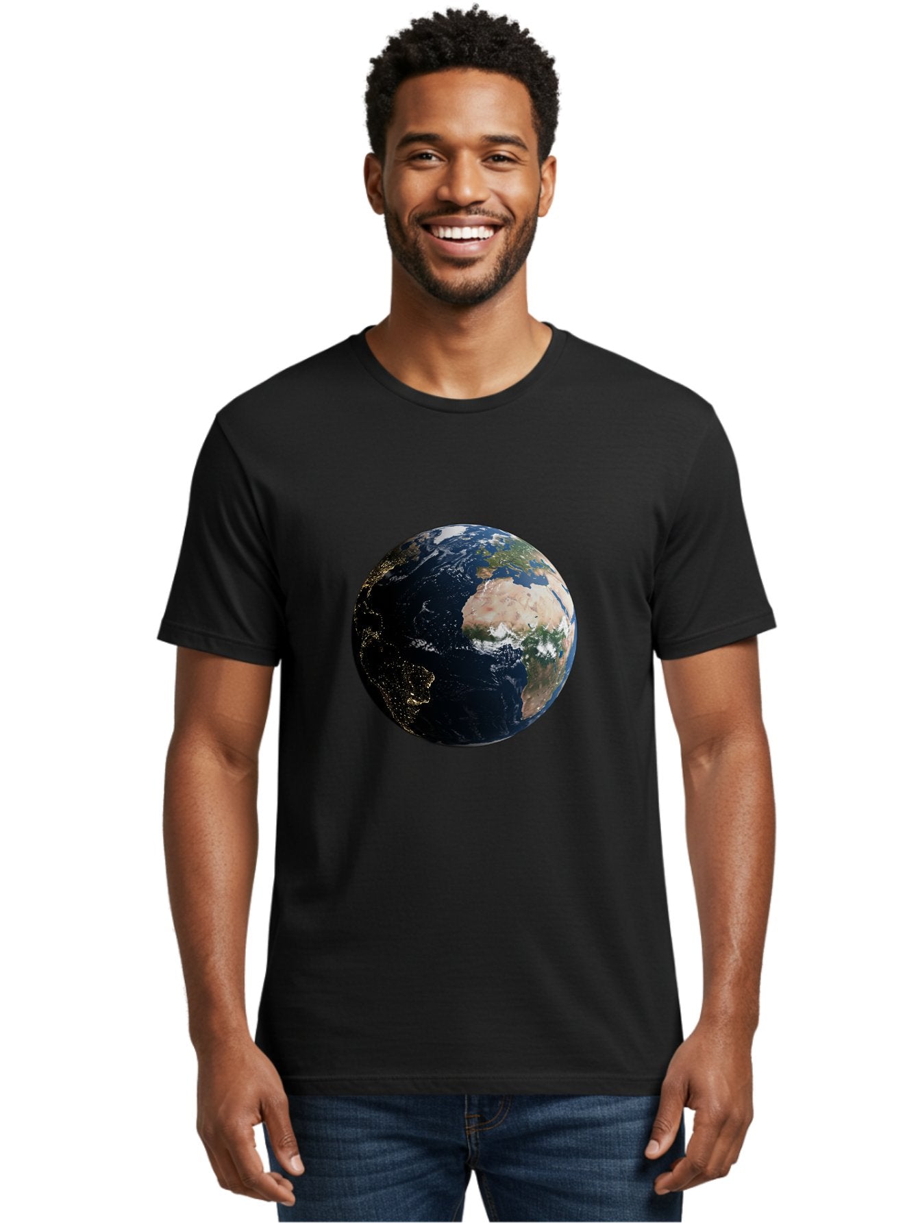 Earth-From-Space-1 Men'S Graphic Tee, 100% Cotton, Comfortable Casual Summer Wear, Machine Washable, Vintage Camera, Old Camera, Antique Camera, Black Camera, Classic Photography, Photography Equipment, Nostalgic Device, Film Camera, Bam356 27