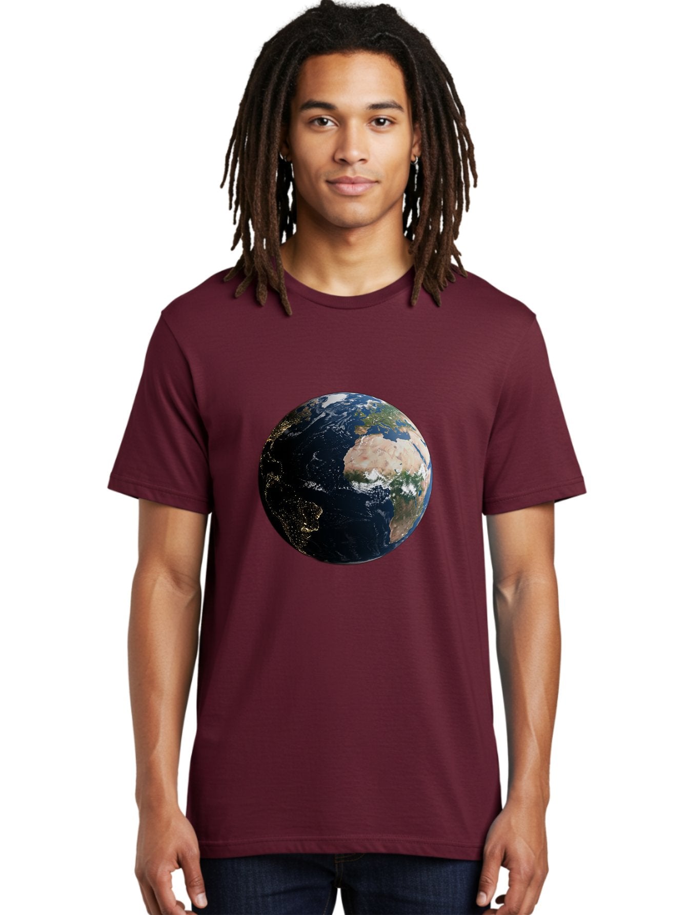 Earth-From-Space-1 Men'S Graphic Tee, 100% Cotton, Comfortable Casual Summer Wear, Machine Washable, Vintage Camera, Old Camera, Antique Camera, Black Camera, Classic Photography, Photography Equipment, Nostalgic Device, Film Camera, Bam356 21