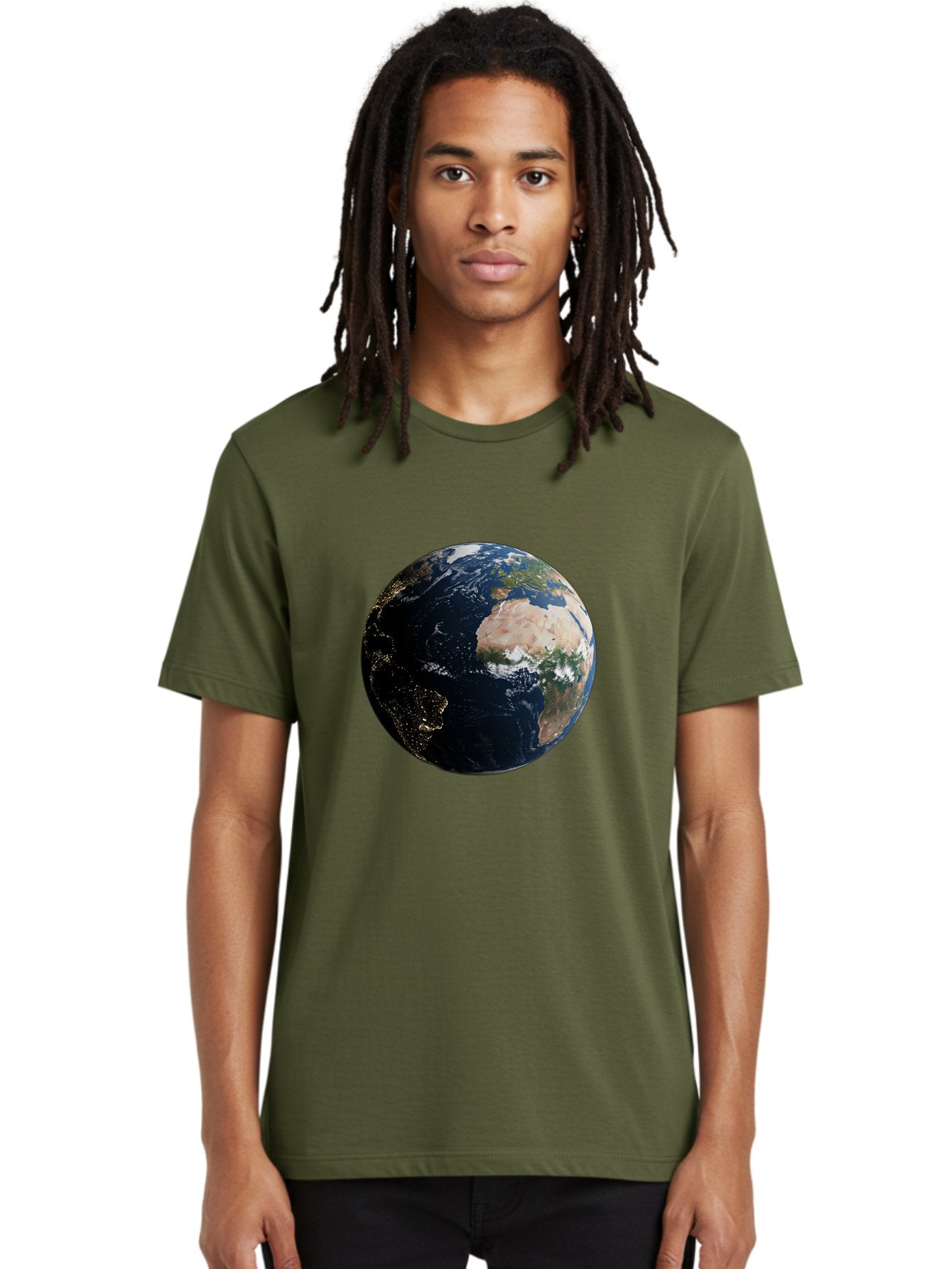 Earth-From-Space-1 Men'S Graphic Tee, 100% Cotton, Comfortable Casual Summer Wear, Machine Washable, Vintage Camera, Old Camera, Antique Camera, Black Camera, Classic Photography, Photography Equipment, Nostalgic Device, Film Camera, Bam356 22