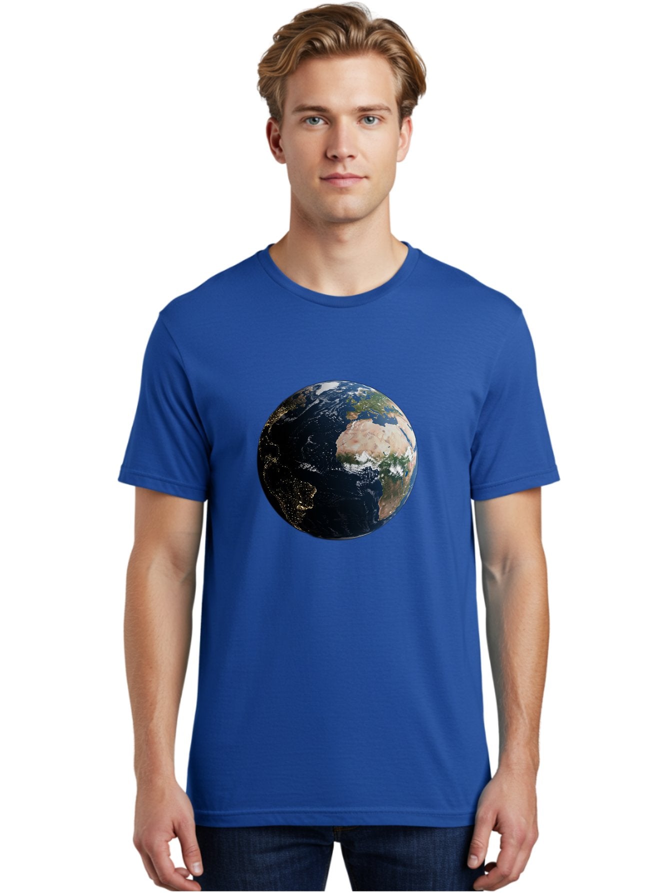 Earth-From-Space-1 Men'S Graphic Tee, 100% Cotton, Comfortable Casual Summer Wear, Machine Washable, Vintage Camera, Old Camera, Antique Camera, Black Camera, Classic Photography, Photography Equipment, Nostalgic Device, Film Camera, Bam356 29