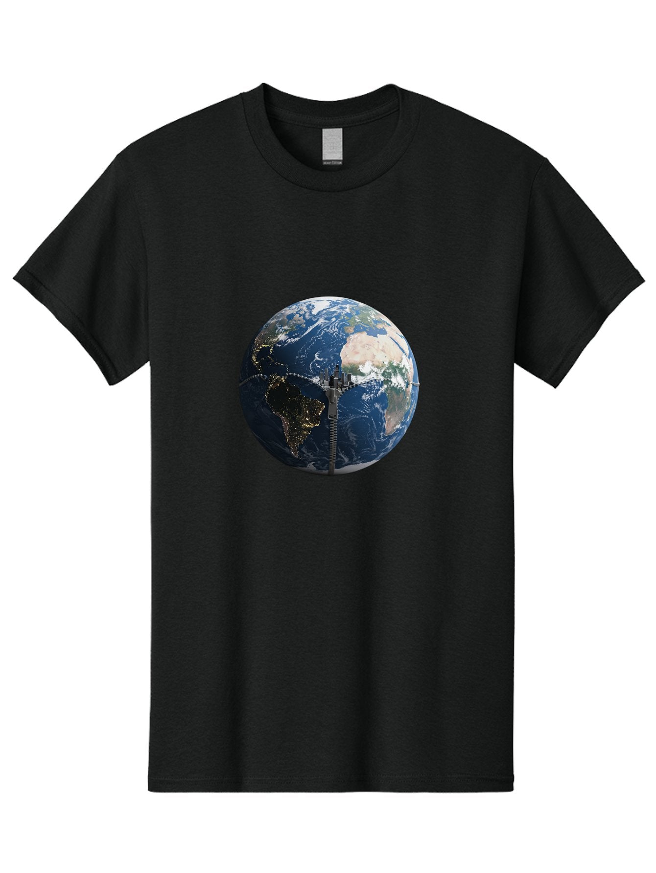 Earth-With-Zip Men'S Graphic Tee, 100% Cotton, Comfortable Casual Summer Wear, Machine Washable, Vintage Camera, Old Camera, Antique Camera, Black Camera, Classic Photography, Photography Equipment, Nostalgic Device, Film Camera, Camera Art Bam360 11
