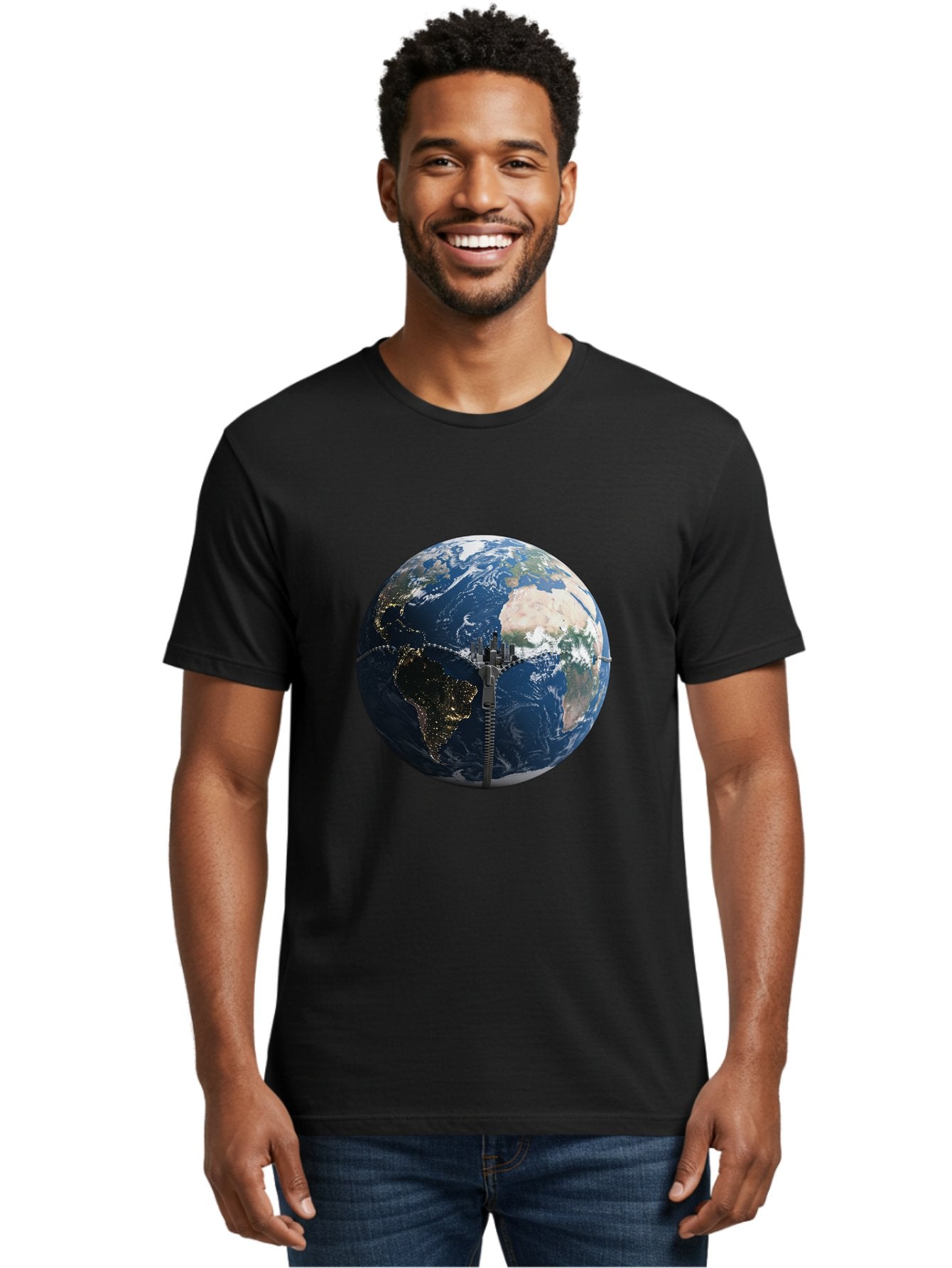 Earth-With-Zip Men'S Graphic Tee, 100% Cotton, Comfortable Casual Summer Wear, Machine Washable, Vintage Camera, Old Camera, Antique Camera, Black Camera, Classic Photography, Photography Equipment, Nostalgic Device, Film Camera, Camera Art Bam360 27