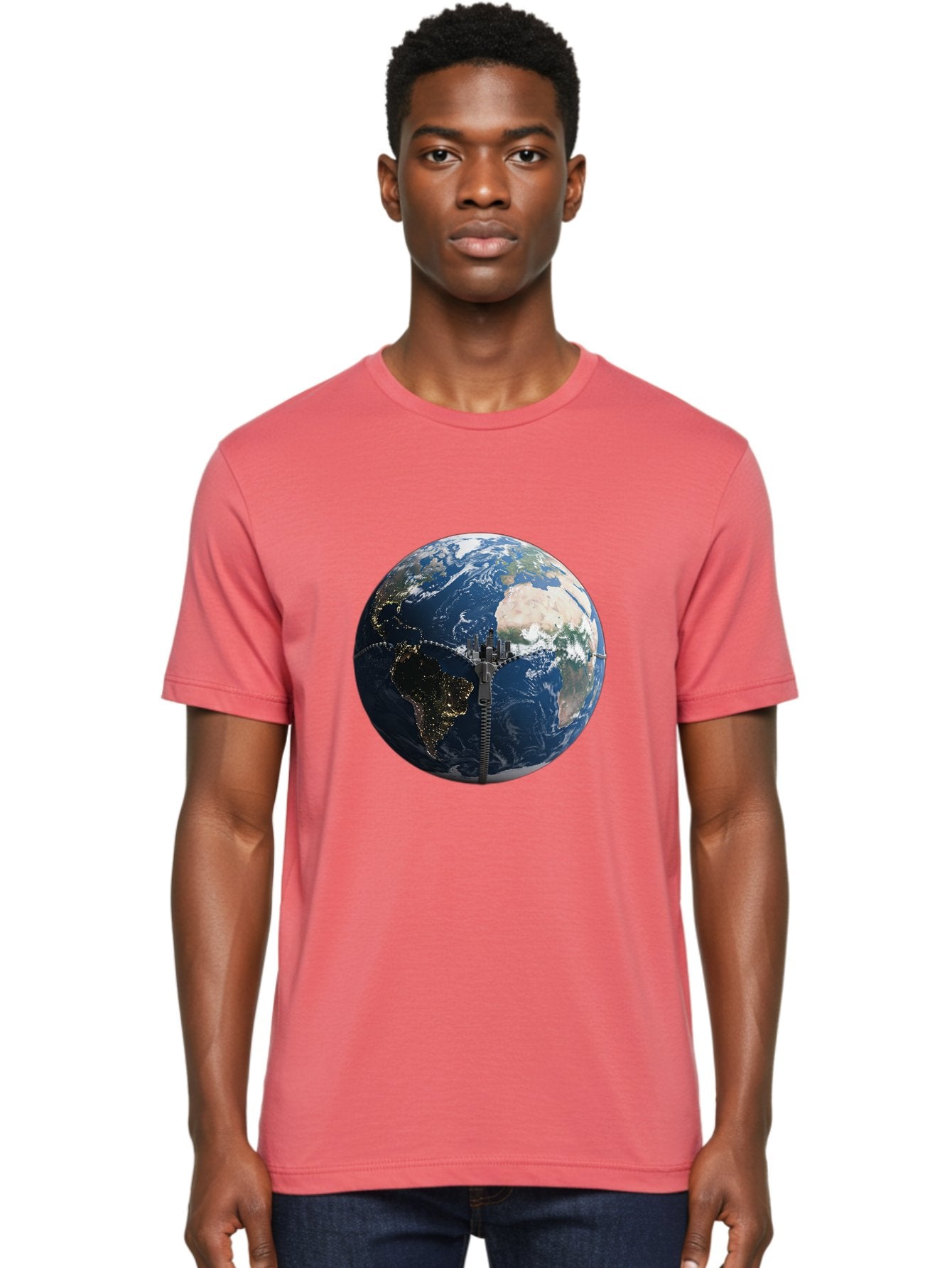 Earth-With-Zip Men'S Graphic Tee, 100% Cotton, Comfortable Casual Summer Wear, Machine Washable, Vintage Camera, Old Camera, Antique Camera, Black Camera, Classic Photography, Photography Equipment, Nostalgic Device, Film Camera, Camera Art Bam360 16