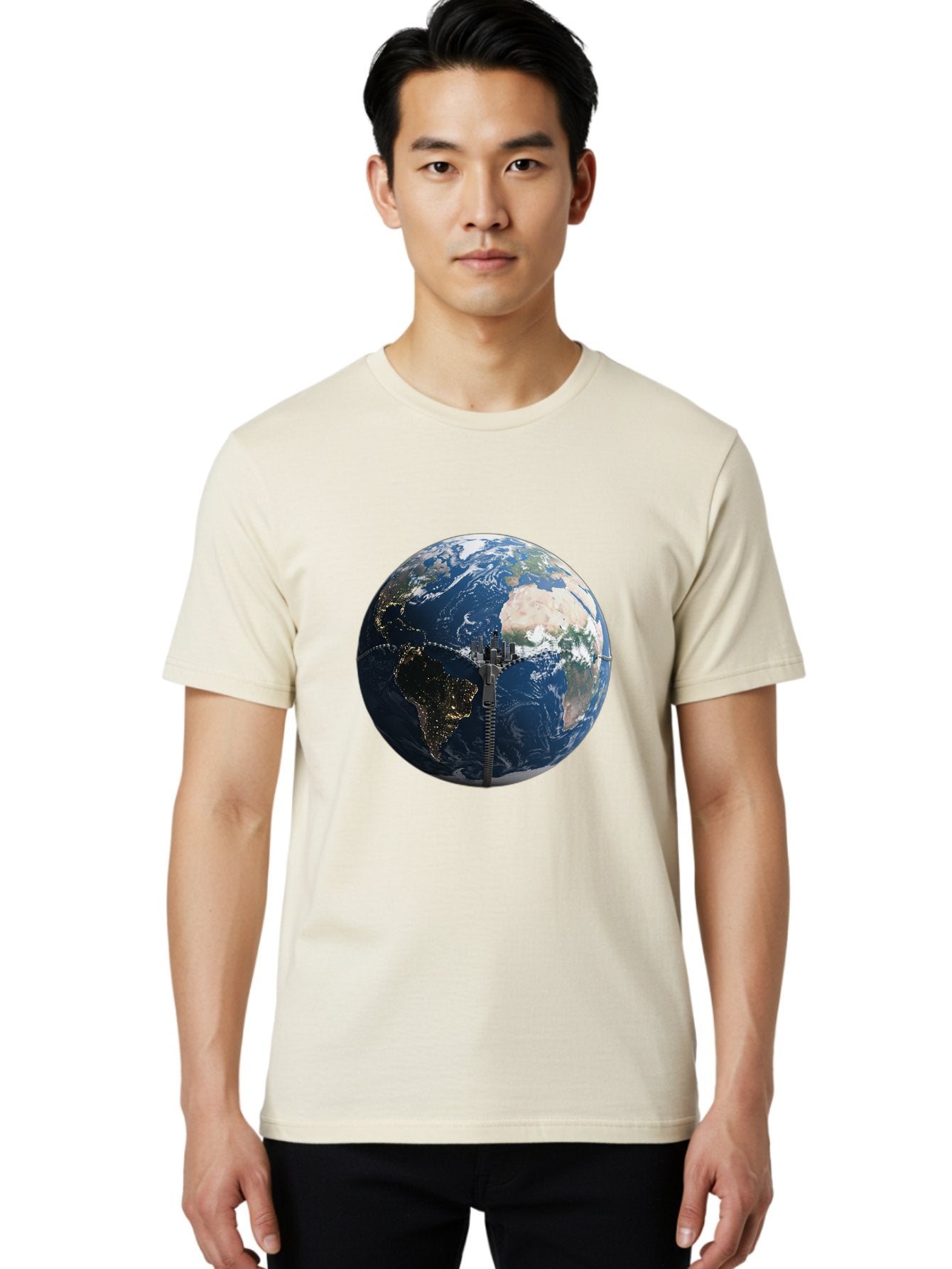 Earth-With-Zip Men'S Graphic Tee, 100% Cotton, Comfortable Casual Summer Wear, Machine Washable, Vintage Camera, Old Camera, Antique Camera, Black Camera, Classic Photography, Photography Equipment, Nostalgic Device, Film Camera, Camera Art Bam360 29