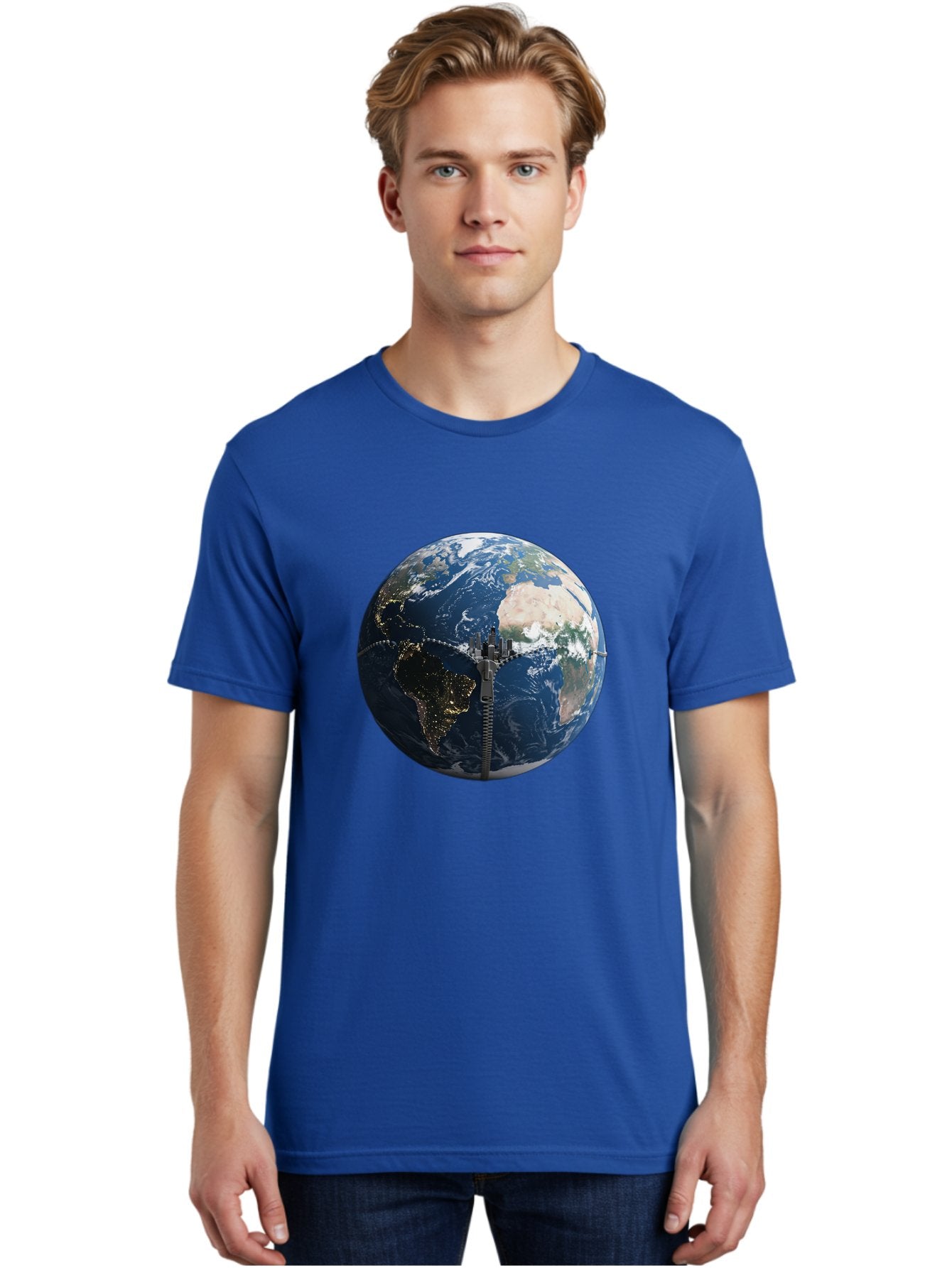 Earth-With-Zip Men'S Graphic Tee, 100% Cotton, Comfortable Casual Summer Wear, Machine Washable, Vintage Camera, Old Camera, Antique Camera, Black Camera, Classic Photography, Photography Equipment, Nostalgic Device, Film Camera, Camera Art Bam360 24