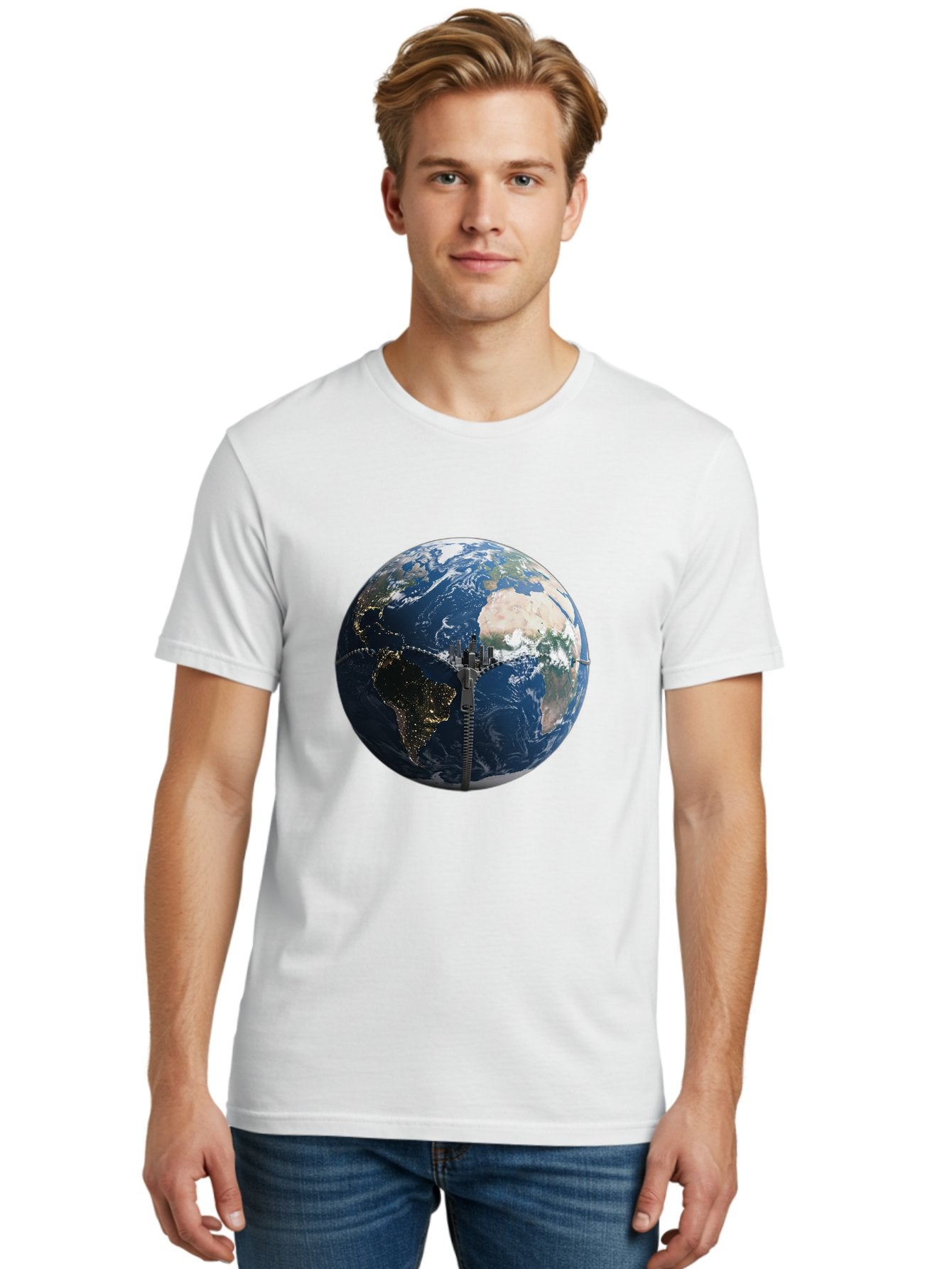 Earth-With-Zip Men'S Graphic Tee, 100% Cotton, Comfortable Casual Summer Wear, Machine Washable, Vintage Camera, Old Camera, Antique Camera, Black Camera, Classic Photography, Photography Equipment, Nostalgic Device, Film Camera, Camera Art Bam360 26