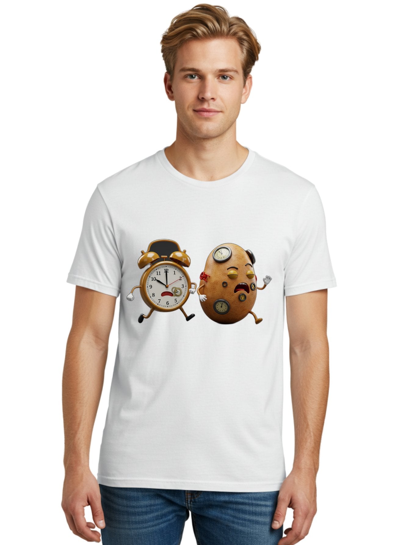 Egg-And-Alarm-Clock Men'S Graphic Tee, 100% Cotton, Comfortable Casual Summer Wear, Machine Washable, Vintage Camera, Old Camera, Antique Camera, Black Camera, Classic Photography, Photography Equipment, Nostalgic Device, Film Camera, Bam367 25