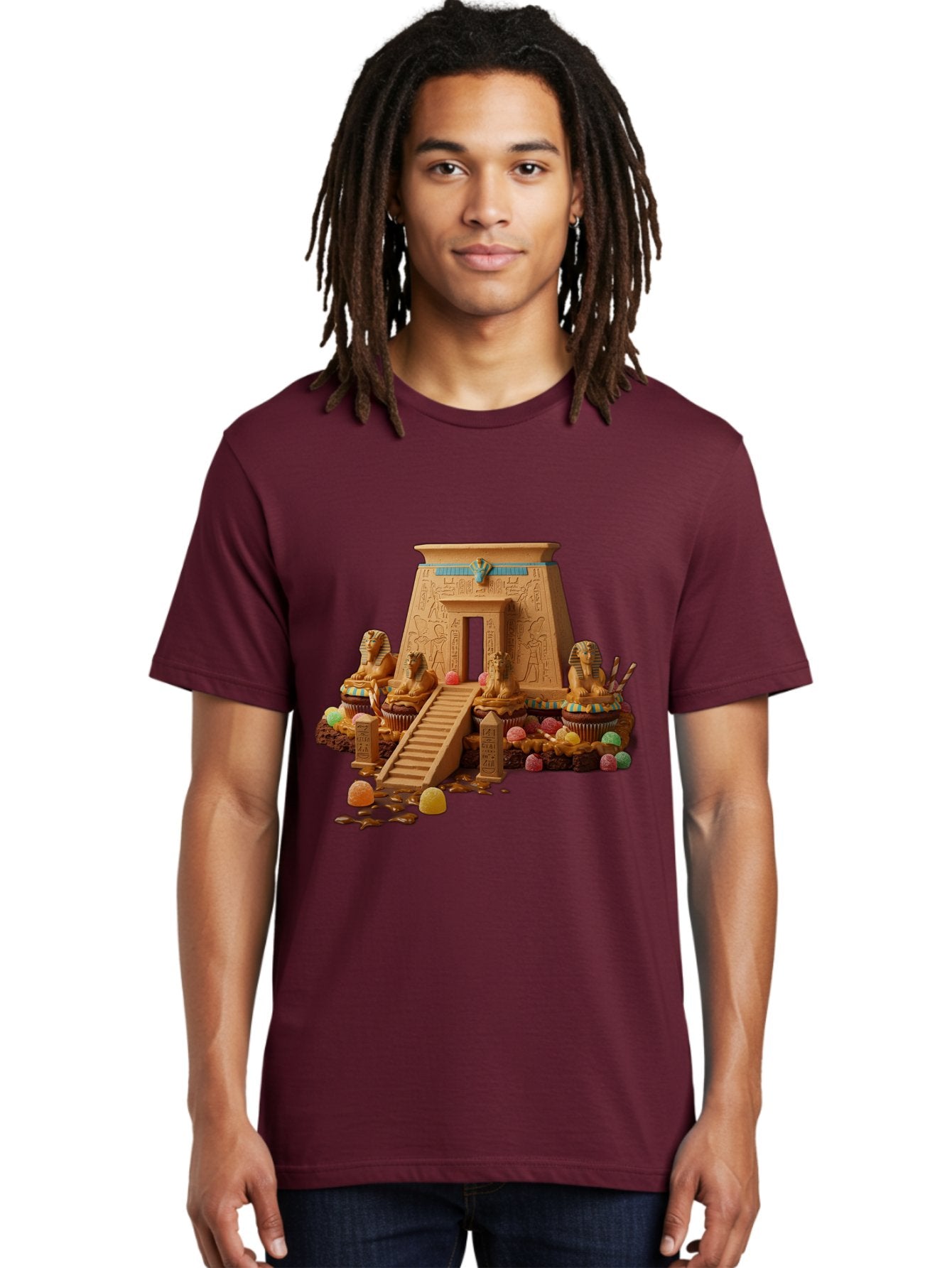 Egyptian-Temple-Cupcake Men'S Graphic Tee, 100% Cotton, Comfortable Casual Summer Wear, Machine Washable, Vintage Camera, Old Camera, Antique Camera, Black Camera, Classic Photography, Photography Equipment, Nostalgic Device, Film Camera, Bam372 22