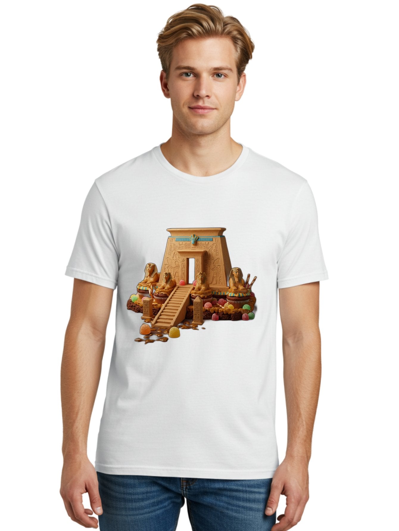 Egyptian-Temple-Cupcake Men'S Graphic Tee, 100% Cotton, Comfortable Casual Summer Wear, Machine Washable, Vintage Camera, Old Camera, Antique Camera, Black Camera, Classic Photography, Photography Equipment, Nostalgic Device, Film Camera, Bam372 26