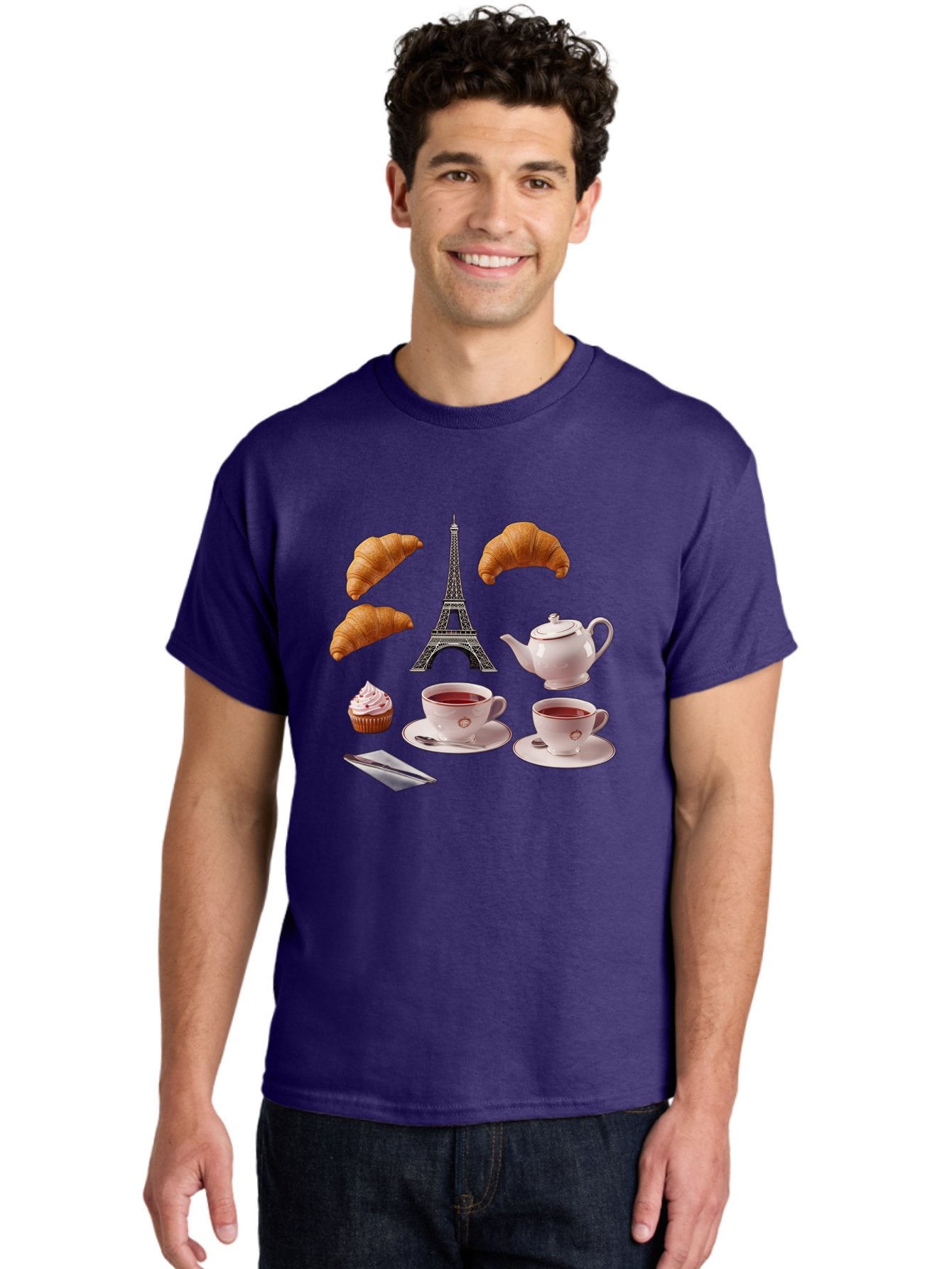 Eiffel-Tower-Tea Men'S Graphic Tee, 100% Cotton, Comfortable Casual Summer Wear, Machine Washable, Vintage Camera, Old Camera, Antique Camera, Black Camera, Classic Photography, Photography Equipment, Nostalgic Device, Film Camera, Camera Art Bam373 19