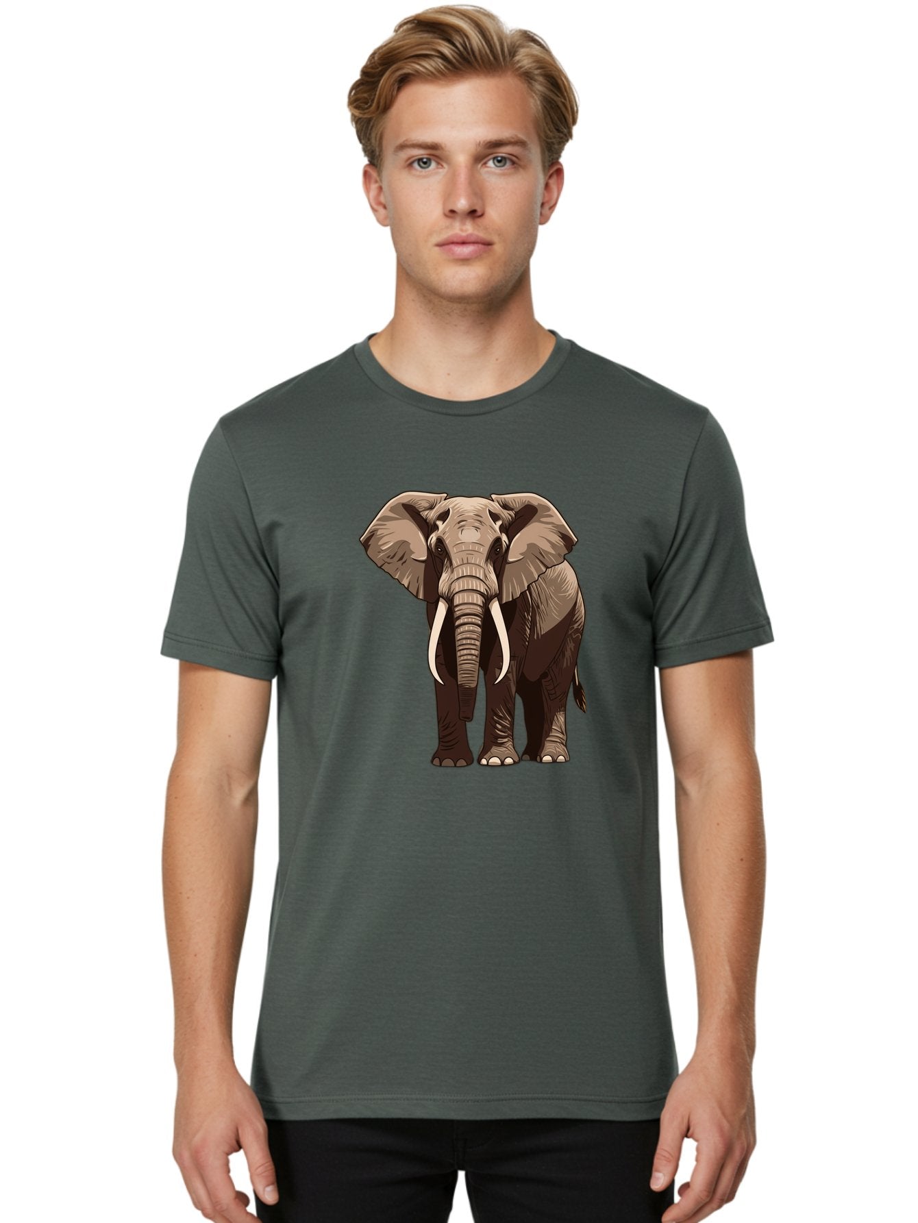 Elephant Men'S Graphic Tee, 100% Cotton, Comfortable Casual Summer Wear, Machine Washable, Vintage Camera, Old Camera, Antique Camera, Black Camera, Classic Photography, Photography Equipment, Nostalgic Device, Film Camera, Camera Art Bam375 23