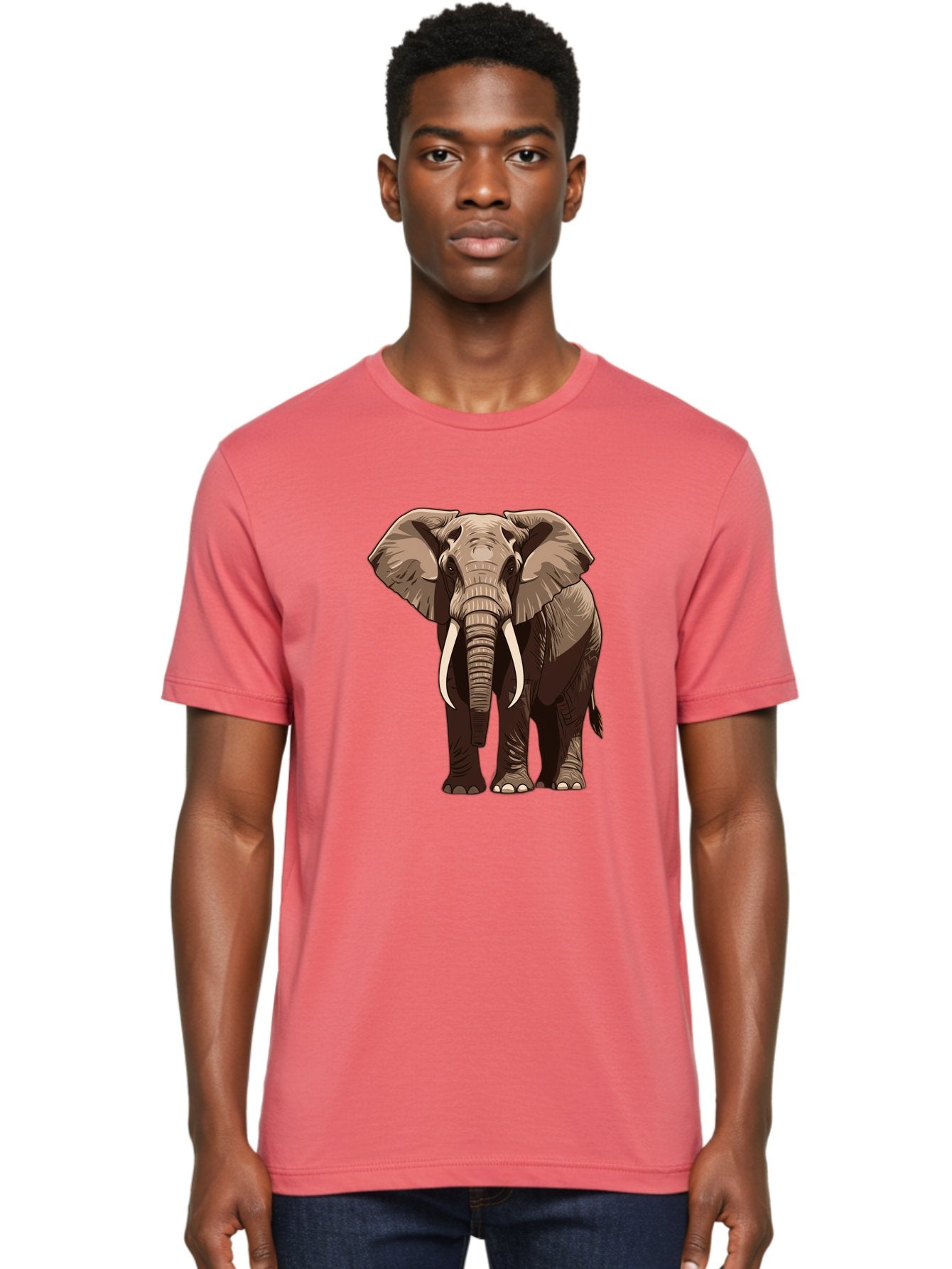 Elephant Men'S Graphic Tee, 100% Cotton, Comfortable Casual Summer Wear, Machine Washable, Vintage Camera, Old Camera, Antique Camera, Black Camera, Classic Photography, Photography Equipment, Nostalgic Device, Film Camera, Camera Art Bam375 24