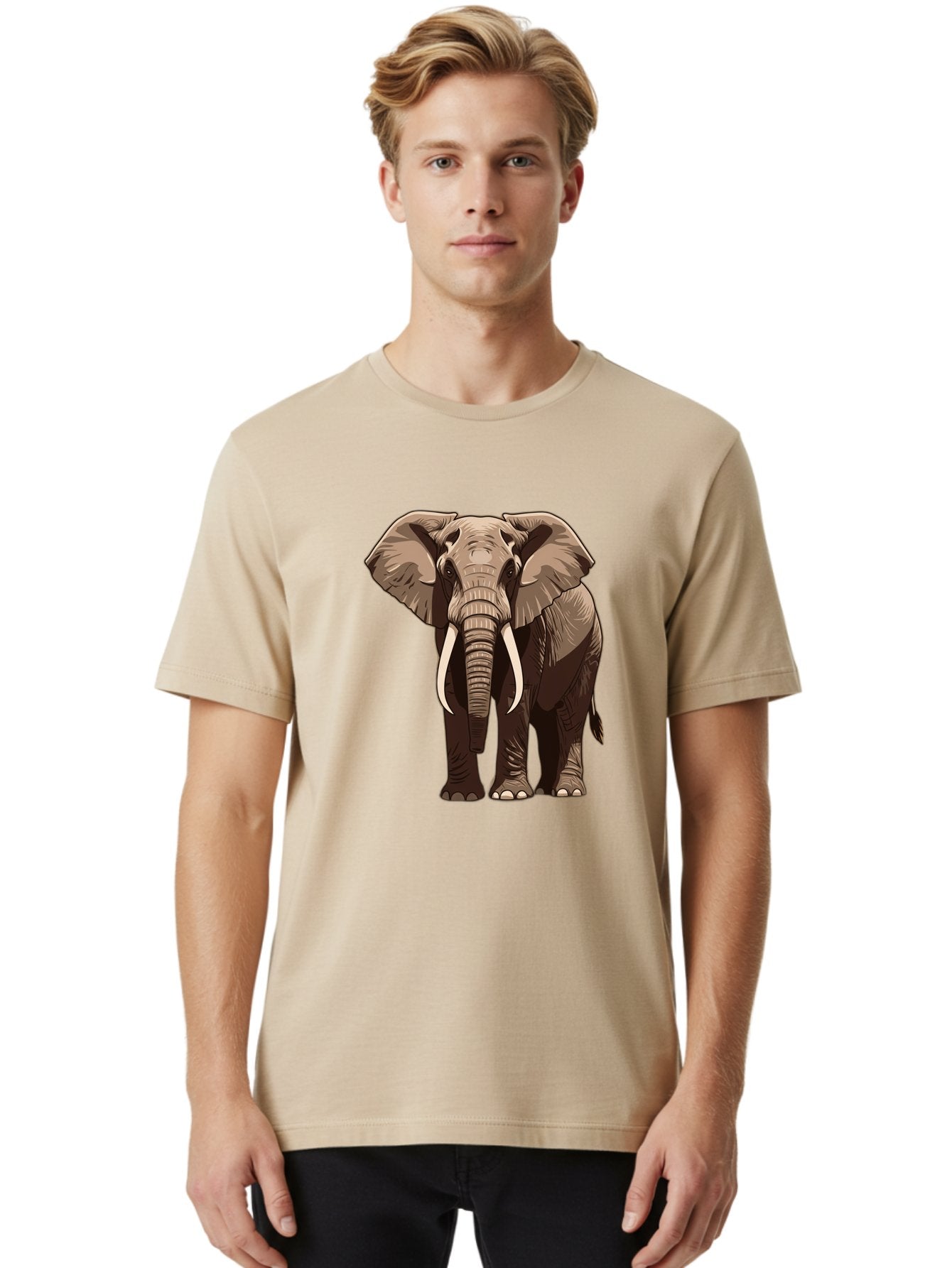 Elephant Men'S Graphic Tee, 100% Cotton, Comfortable Casual Summer Wear, Machine Washable, Vintage Camera, Old Camera, Antique Camera, Black Camera, Classic Photography, Photography Equipment, Nostalgic Device, Film Camera, Camera Art Bam375 26