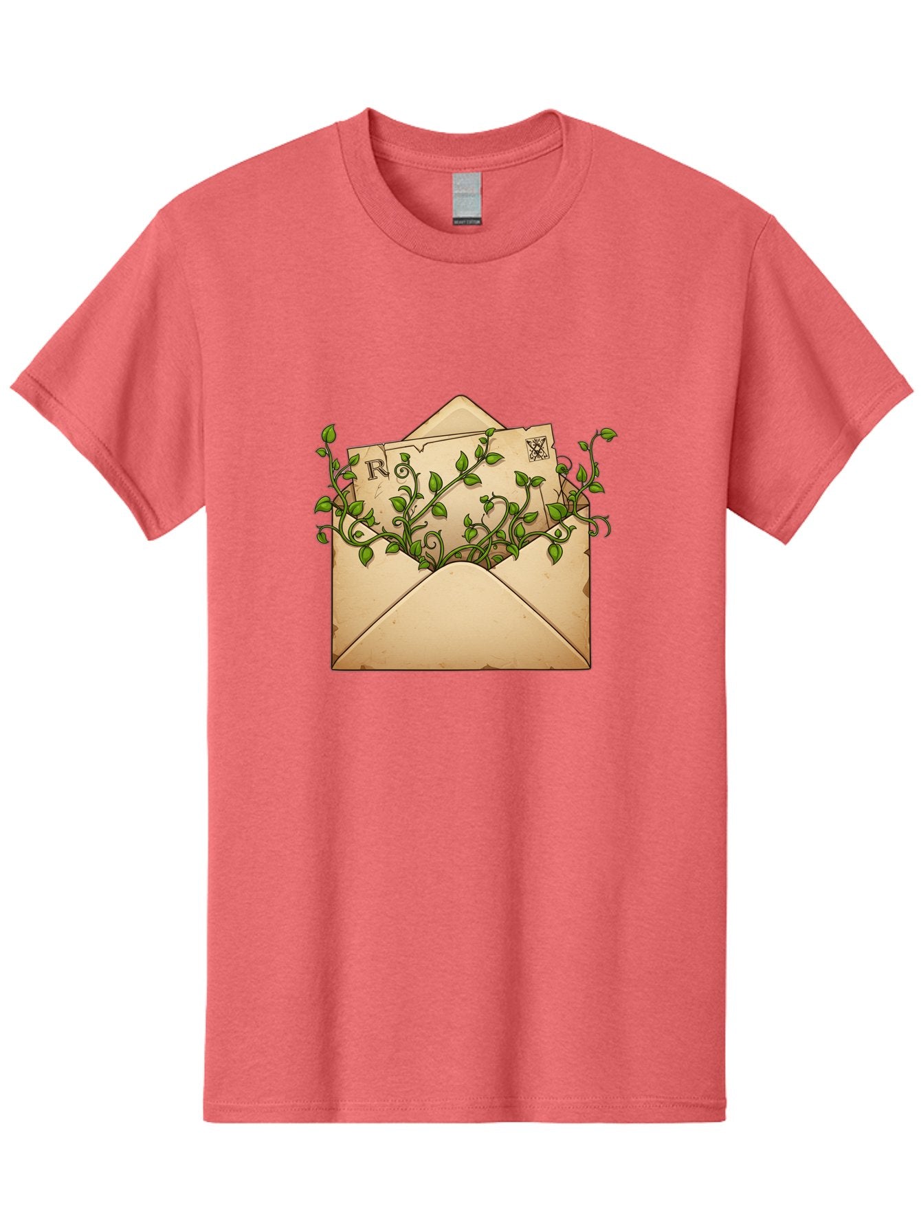 Envelope-With-Vines-And-Letter Men'S Graphic Tee, 100% Cotton, Comfortable Casual Summer Wear, Machine Washable, Vintage Camera, Old Camera, Antique Camera, Black Camera, Classic Photography, Photography Equipment, Nostalgic Device, Bam381 3