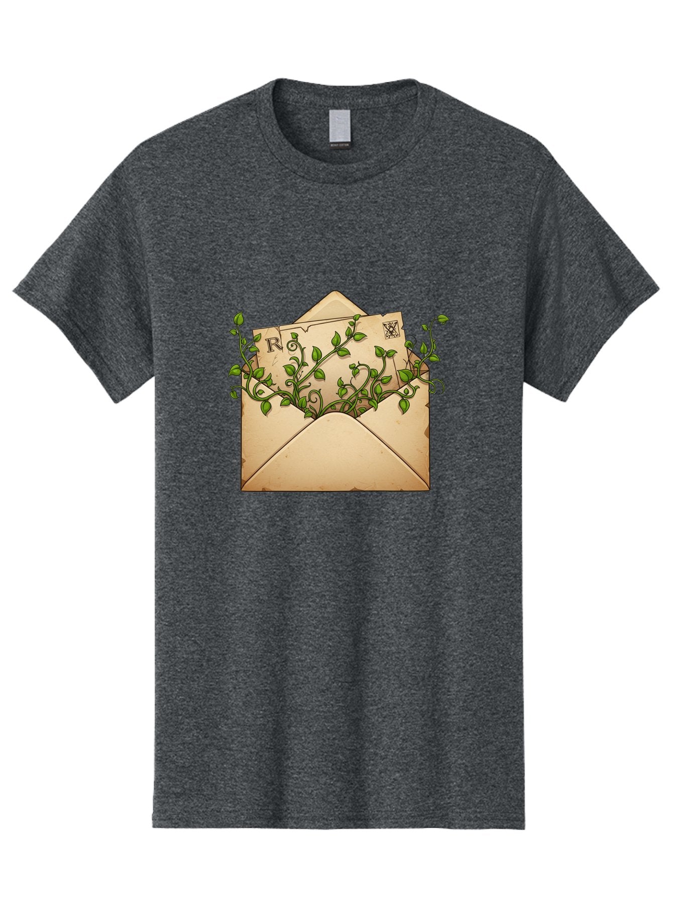 Envelope-With-Vines-And-Letter Men'S Graphic Tee, 100% Cotton, Comfortable Casual Summer Wear, Machine Washable, Vintage Camera, Old Camera, Antique Camera, Black Camera, Classic Photography, Photography Equipment, Nostalgic Device, Bam381