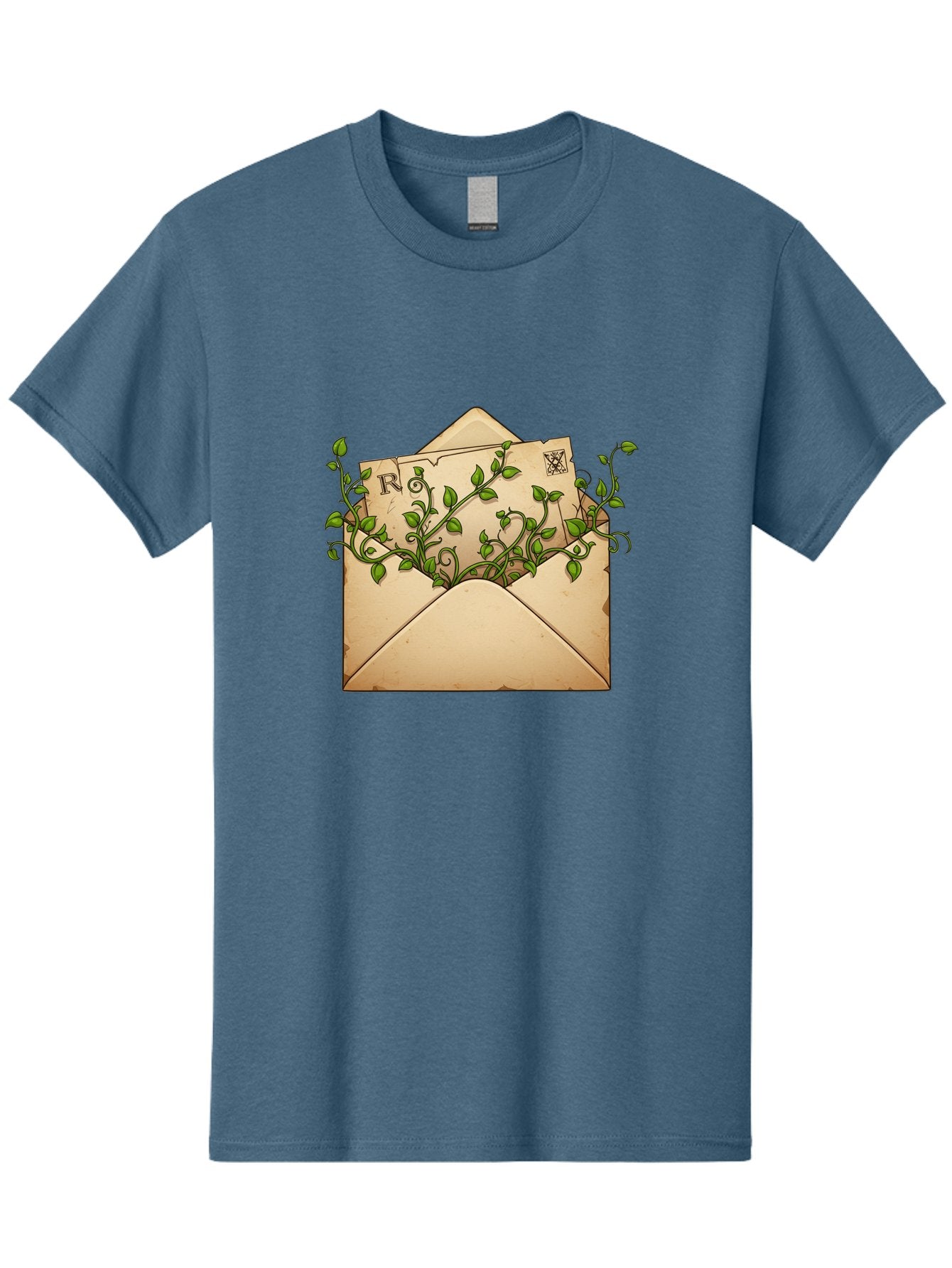 Envelope-With-Vines-And-Letter Men'S Graphic Tee, 100% Cotton, Comfortable Casual Summer Wear, Machine Washable, Vintage Camera, Old Camera, Antique Camera, Black Camera, Classic Photography, Photography Equipment, Nostalgic Device, Bam381 7