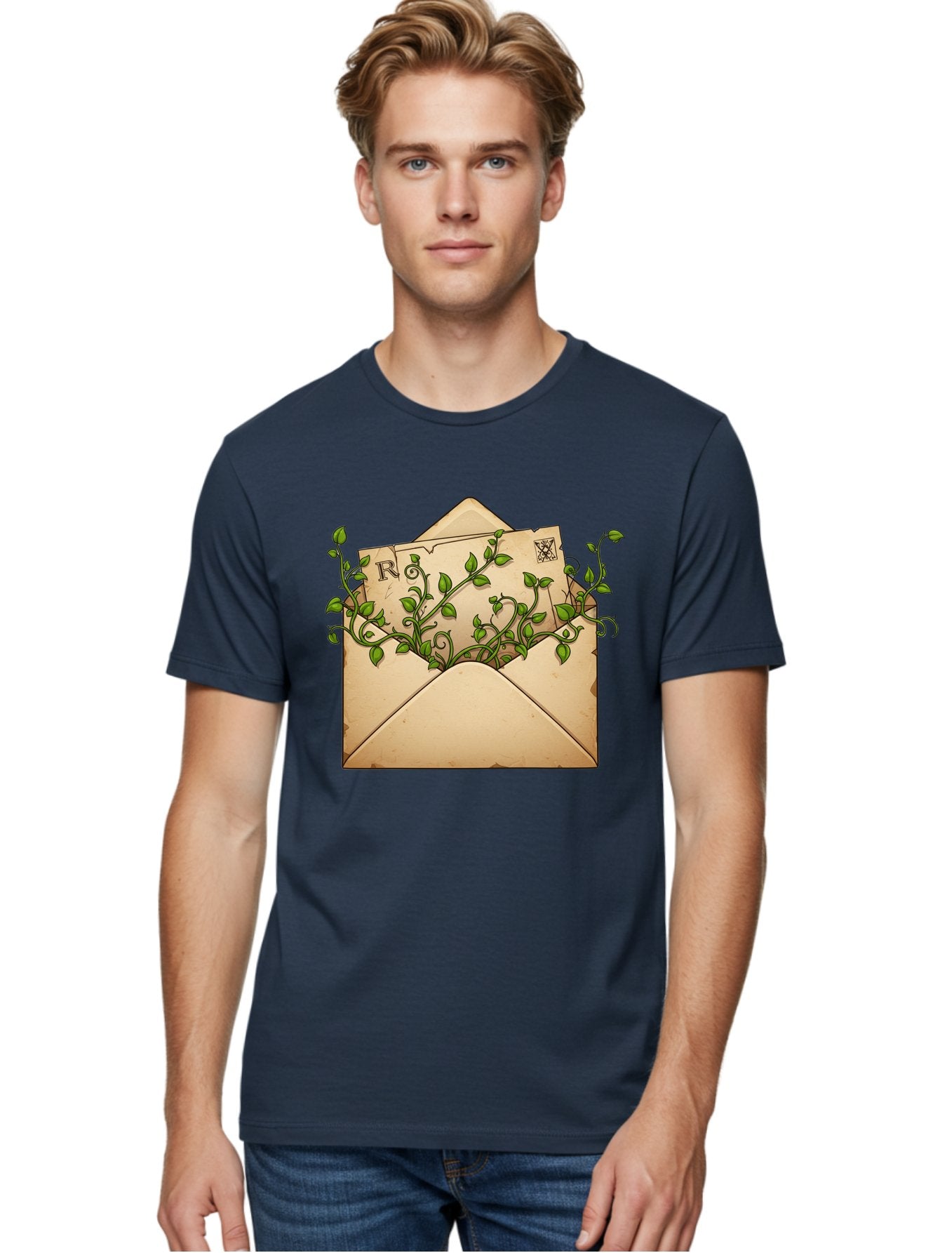 Envelope-With-Vines-And-Letter Men'S Graphic Tee, 100% Cotton, Comfortable Casual Summer Wear, Machine Washable, Vintage Camera, Old Camera, Antique Camera, Black Camera, Classic Photography, Photography Equipment, Nostalgic Device, Bam381 29