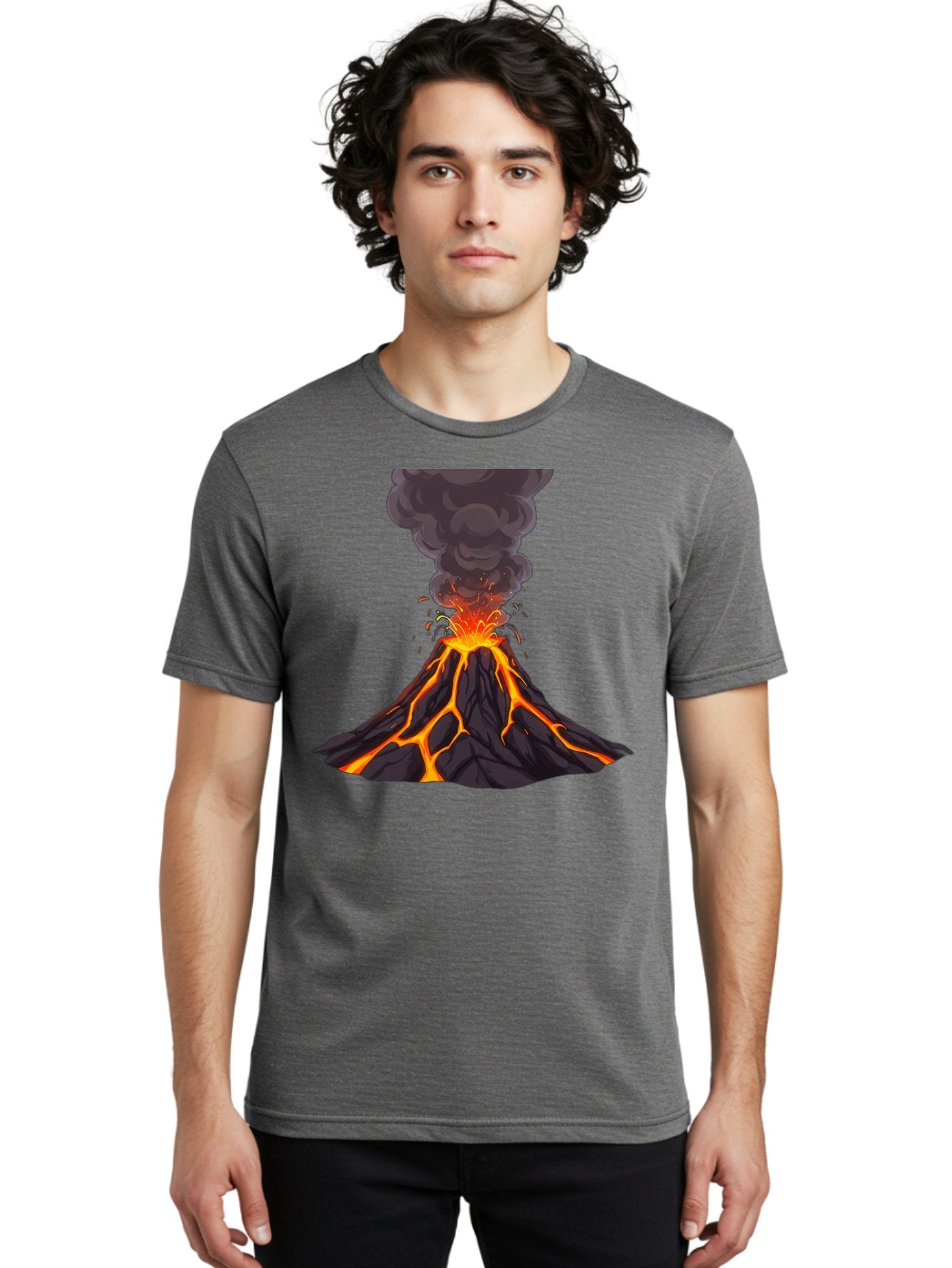 Erupting-Volcano Men'S Graphic Tee, 100% Cotton, Comfortable Casual Summer Wear, Machine Washable, Vintage Camera, Old Camera, Antique Camera, Black Camera, Classic Photography, Photography Equipment, Nostalgic Device, Film Camera, Camera Art Bam384 24