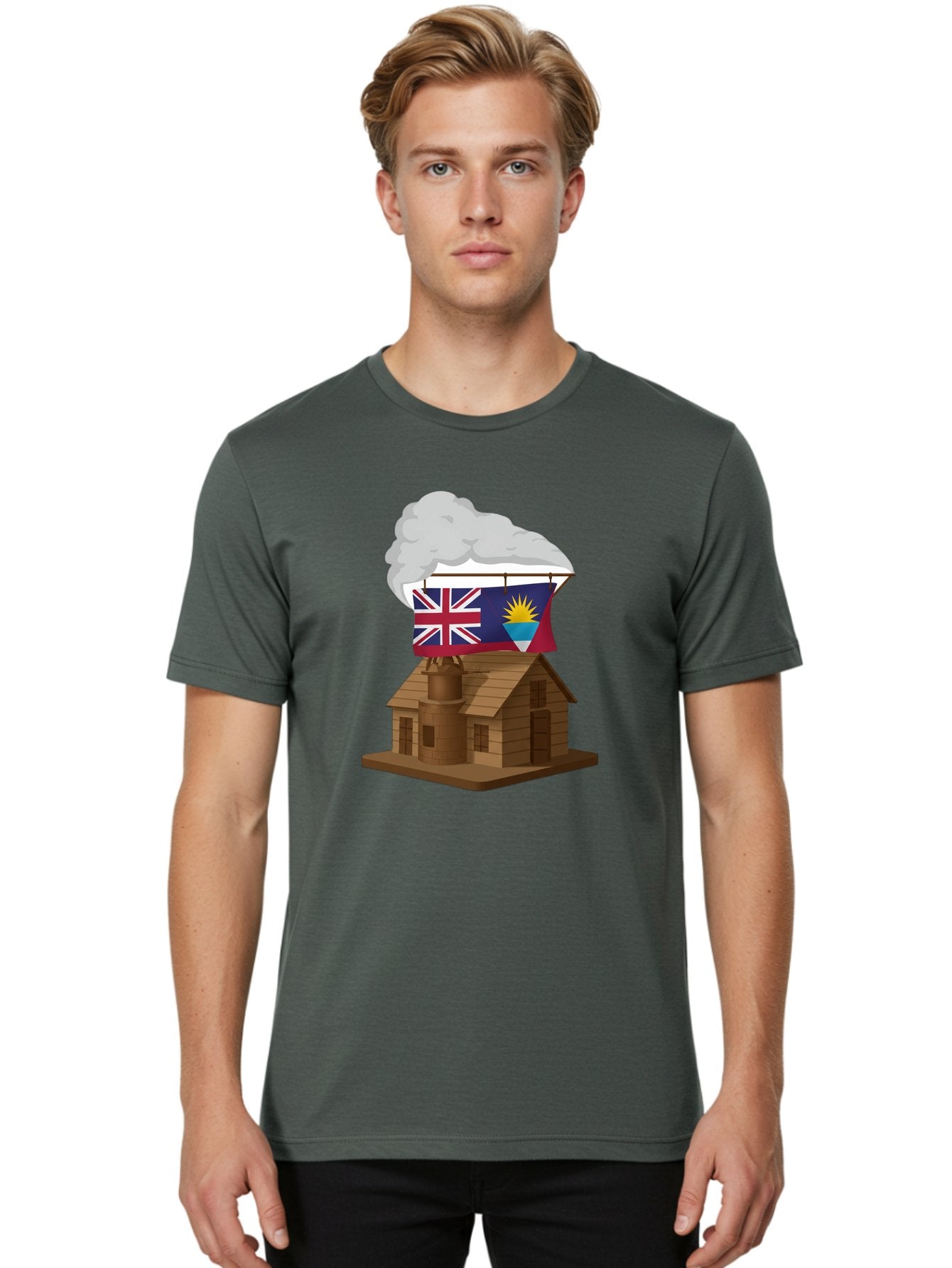 Fiji-Flag-Factory Men'S Graphic Tee, 100% Cotton, Comfortable Casual Summer Wear, Machine Washable, Vintage Camera, Old Camera, Antique Camera, Black Camera, Classic Photography, Photography Equipment, Nostalgic Device, Film Camera, Camera Art Bam395 24