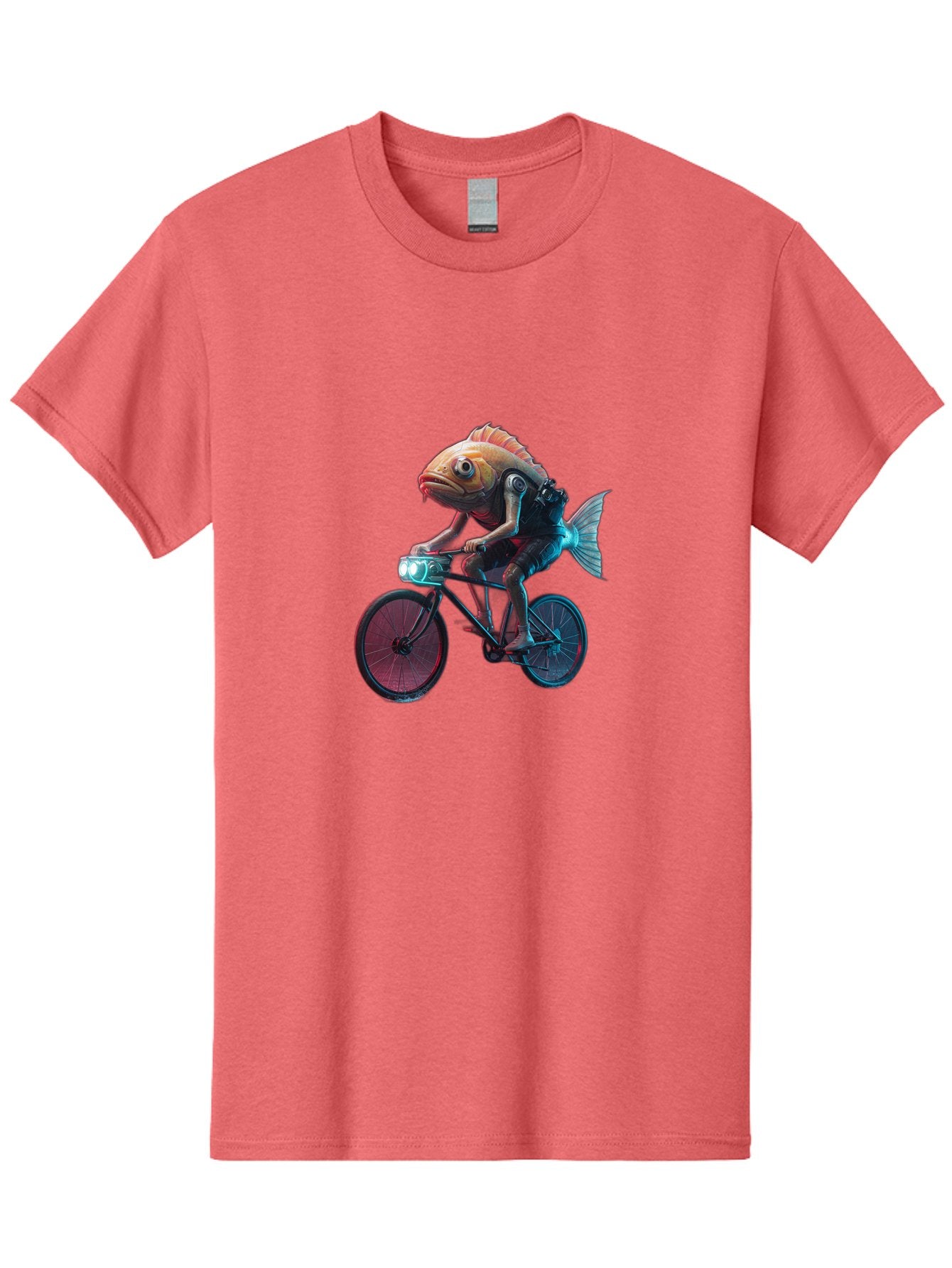 Fish-On-Bicycle-1 Men'S Graphic Tee, 100% Cotton, Comfortable Casual Summer Wear, Machine Washable, Vintage Camera, Old Camera, Antique Camera, Black Camera, Classic Photography, Photography Equipment, Nostalgic Device, Film Camera, Camera Art Bam401 7